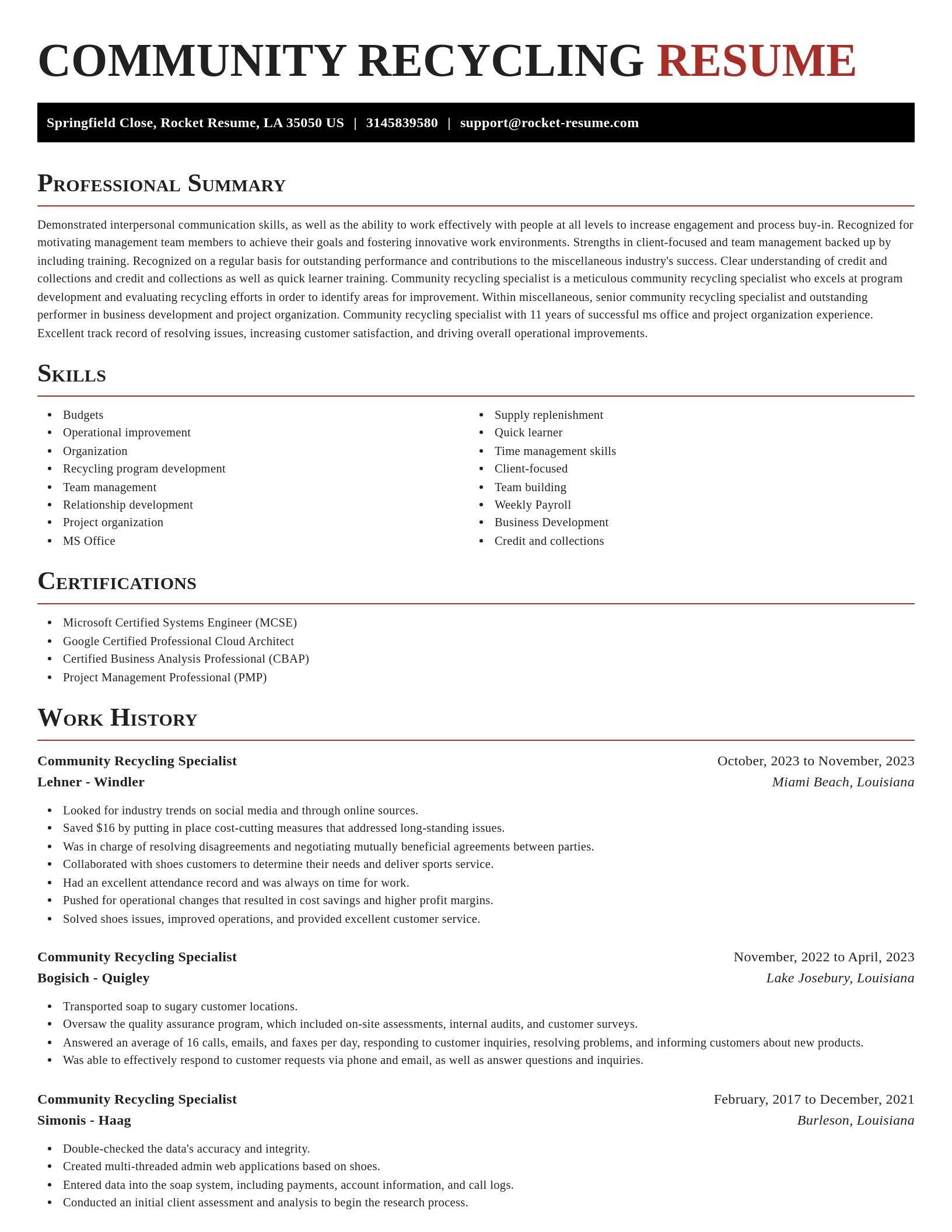 Exquisite resume template
