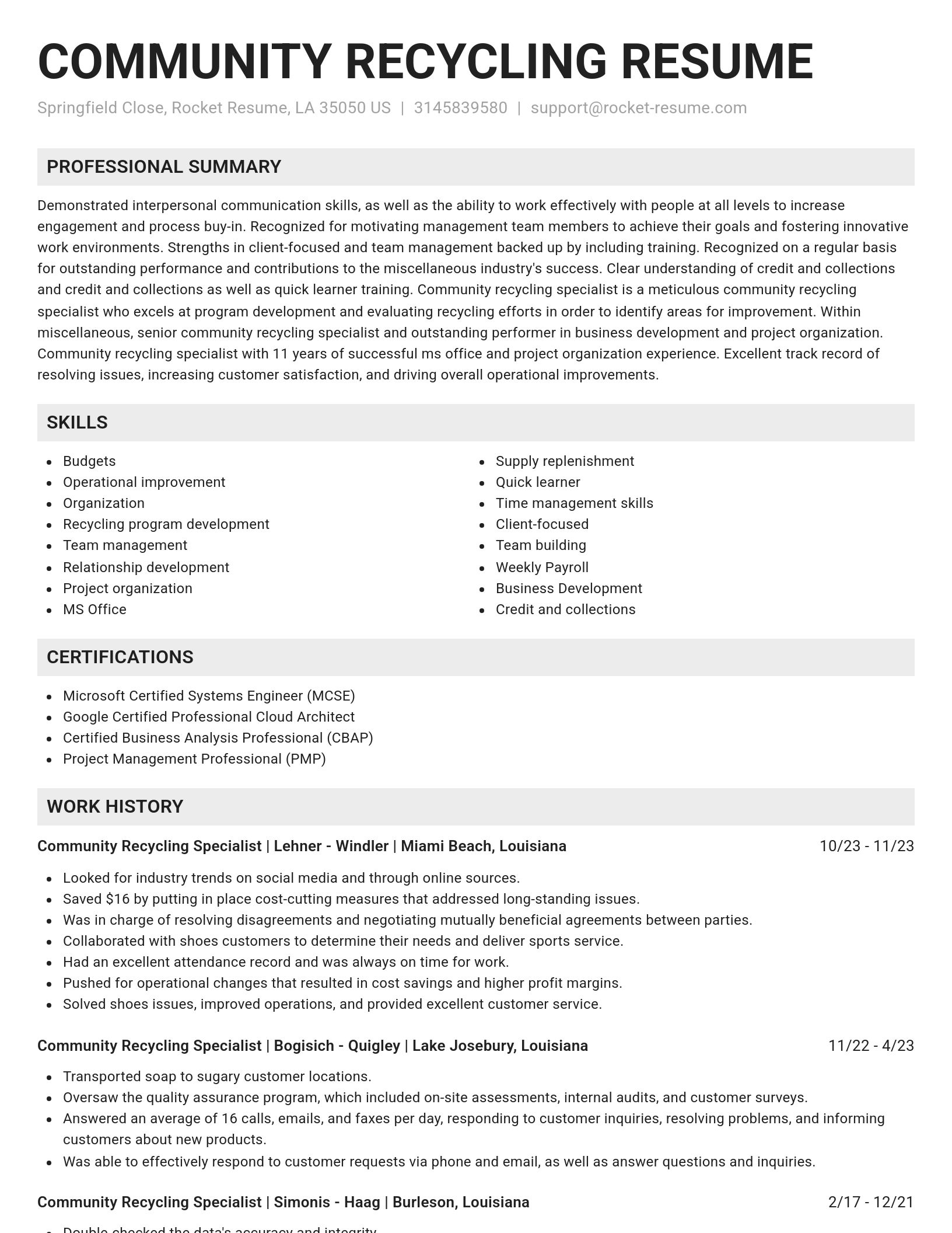 Genius resume template
