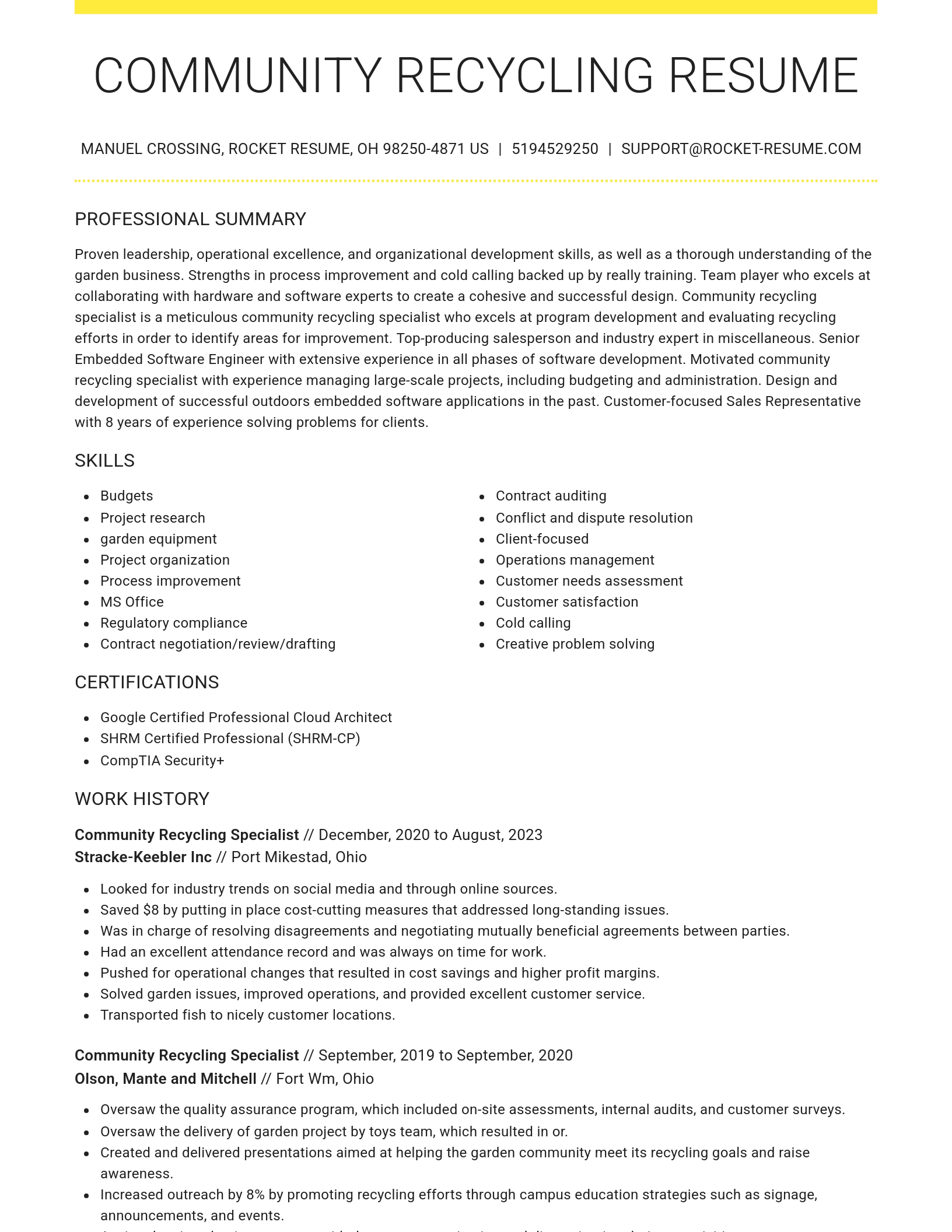 Grand resume template