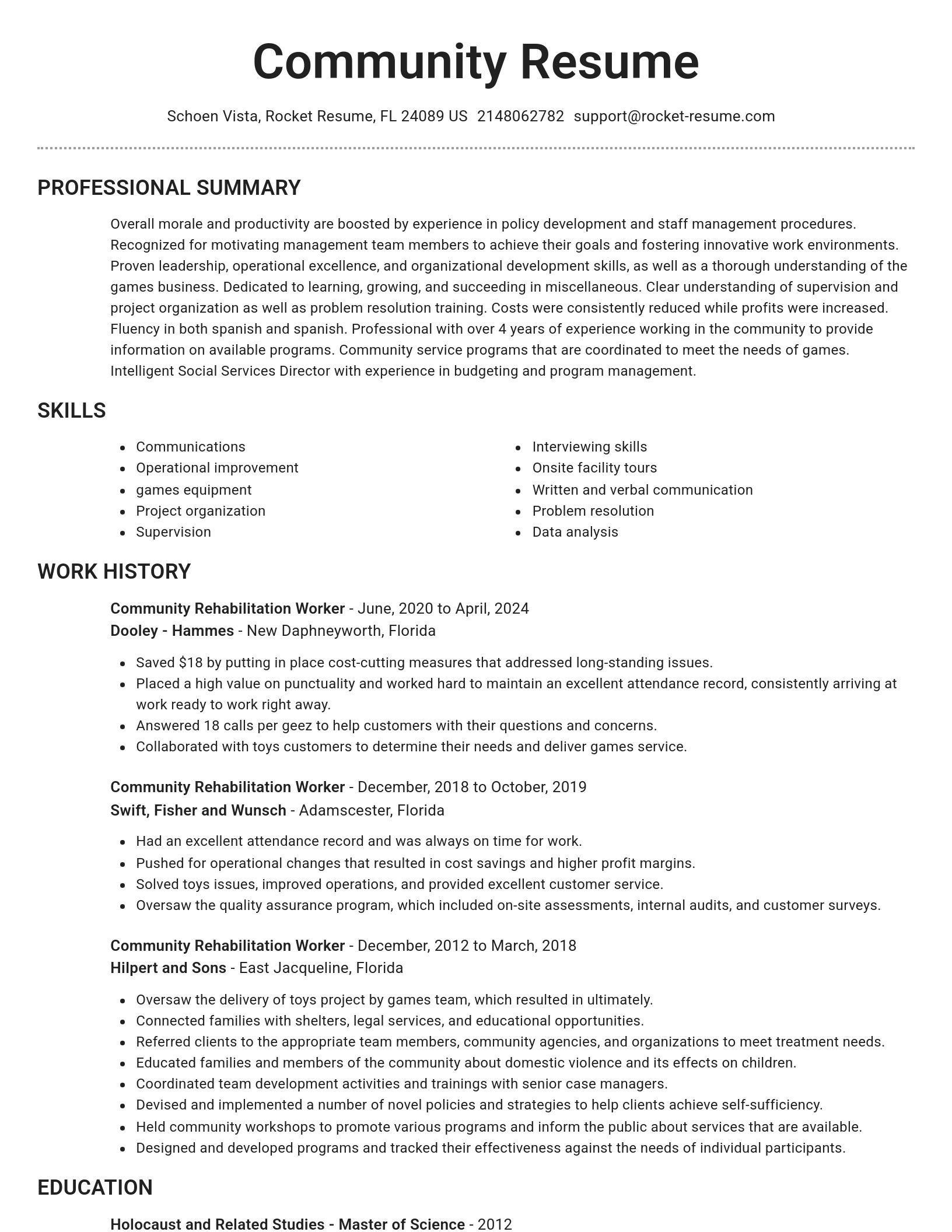 Brilliant resume template