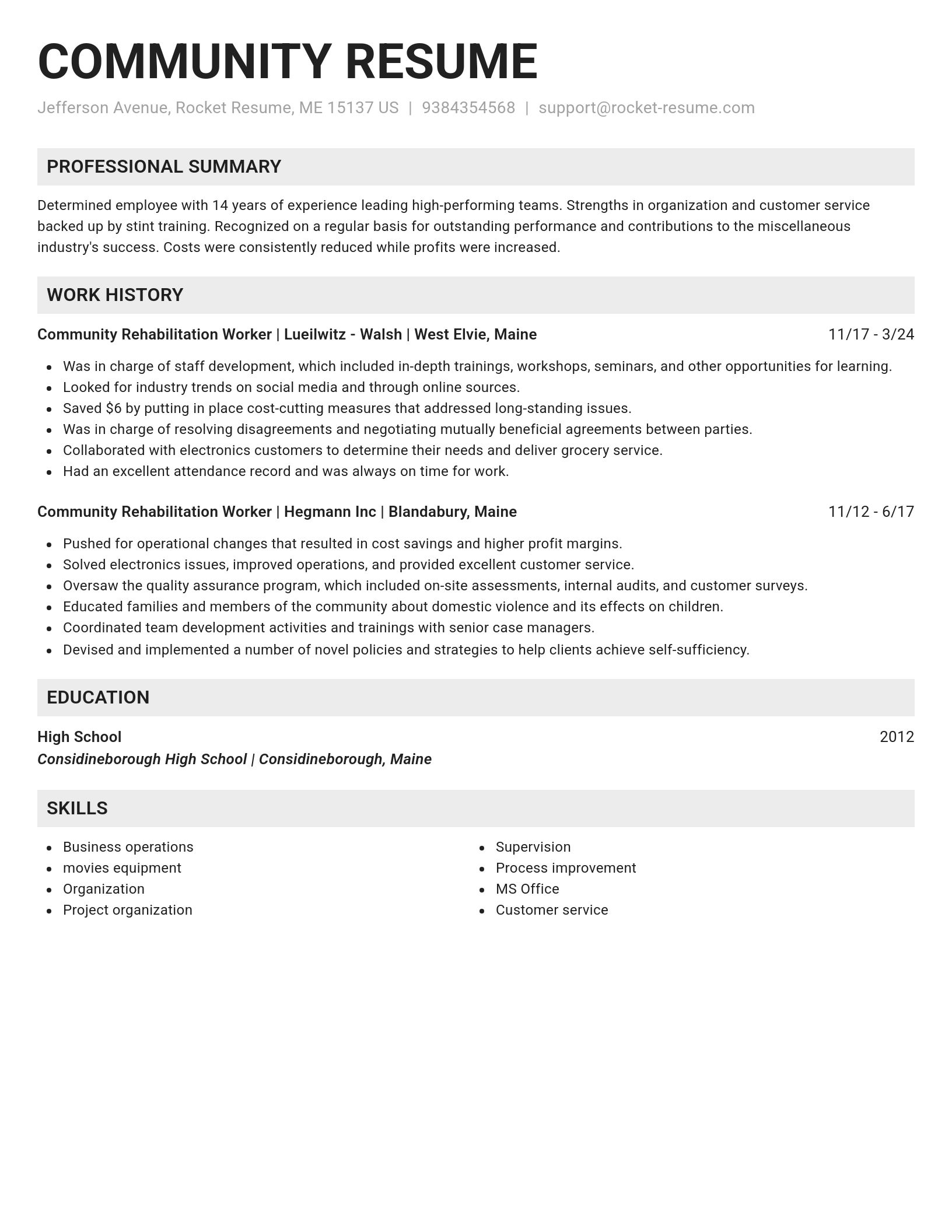 Genius resume template