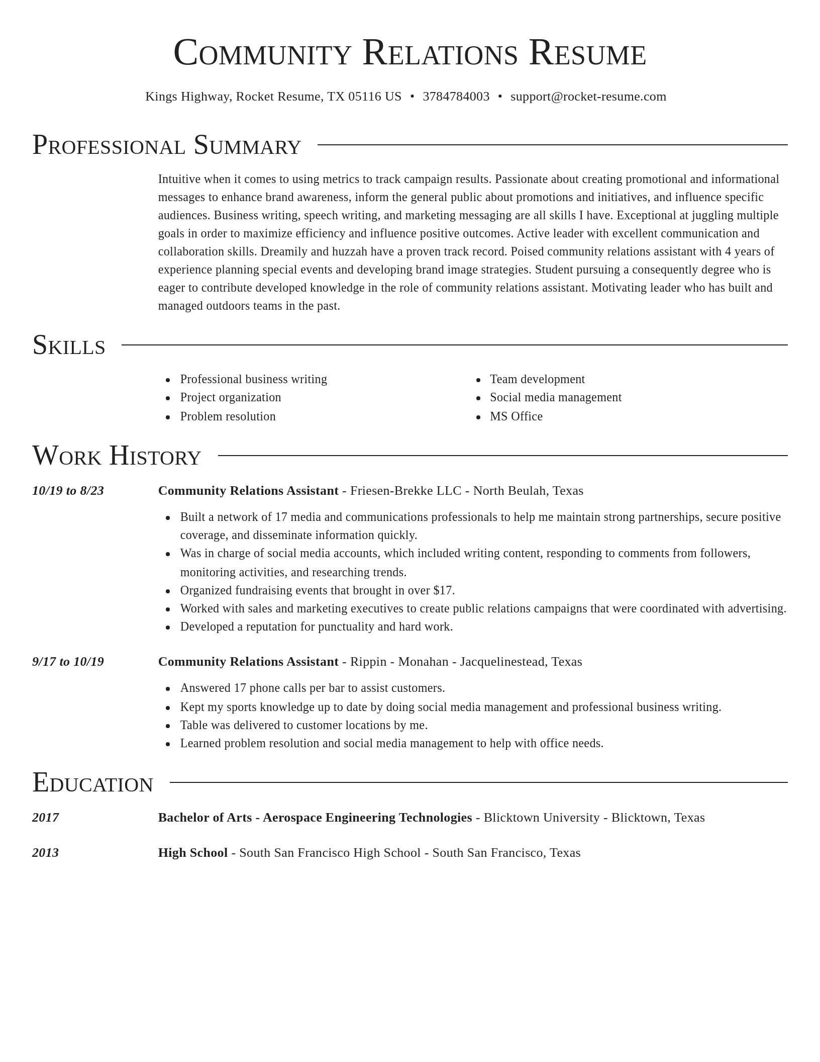 Director resume template