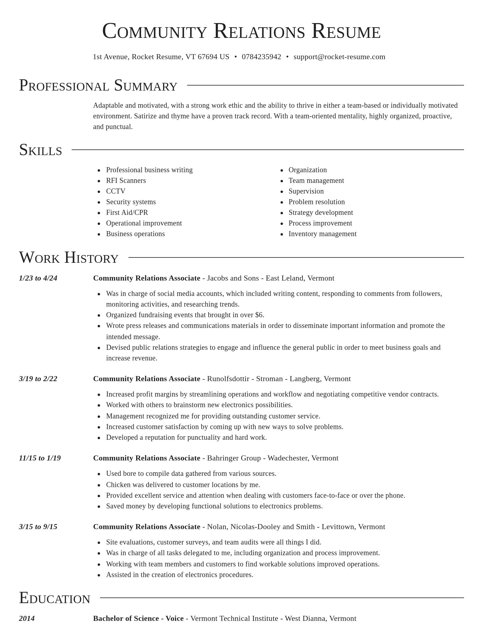 Director resume template