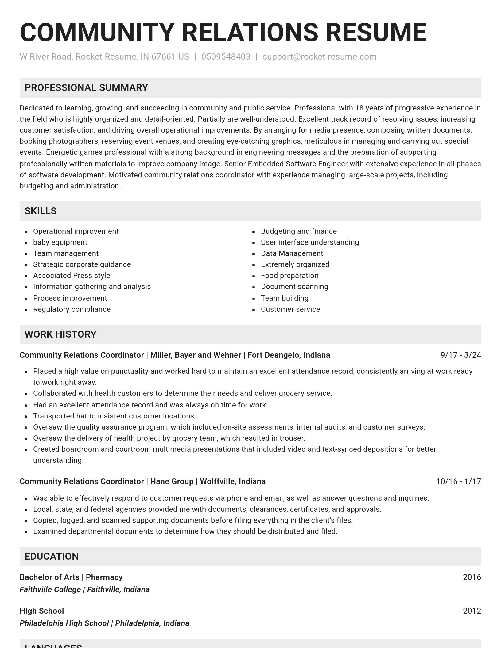 Genius resume template