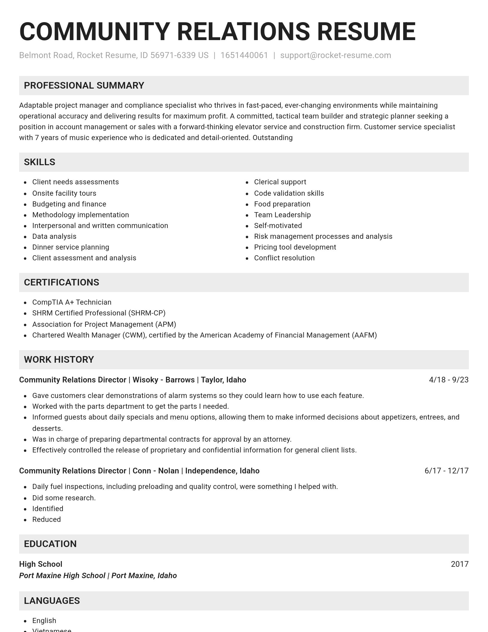 Genius resume template