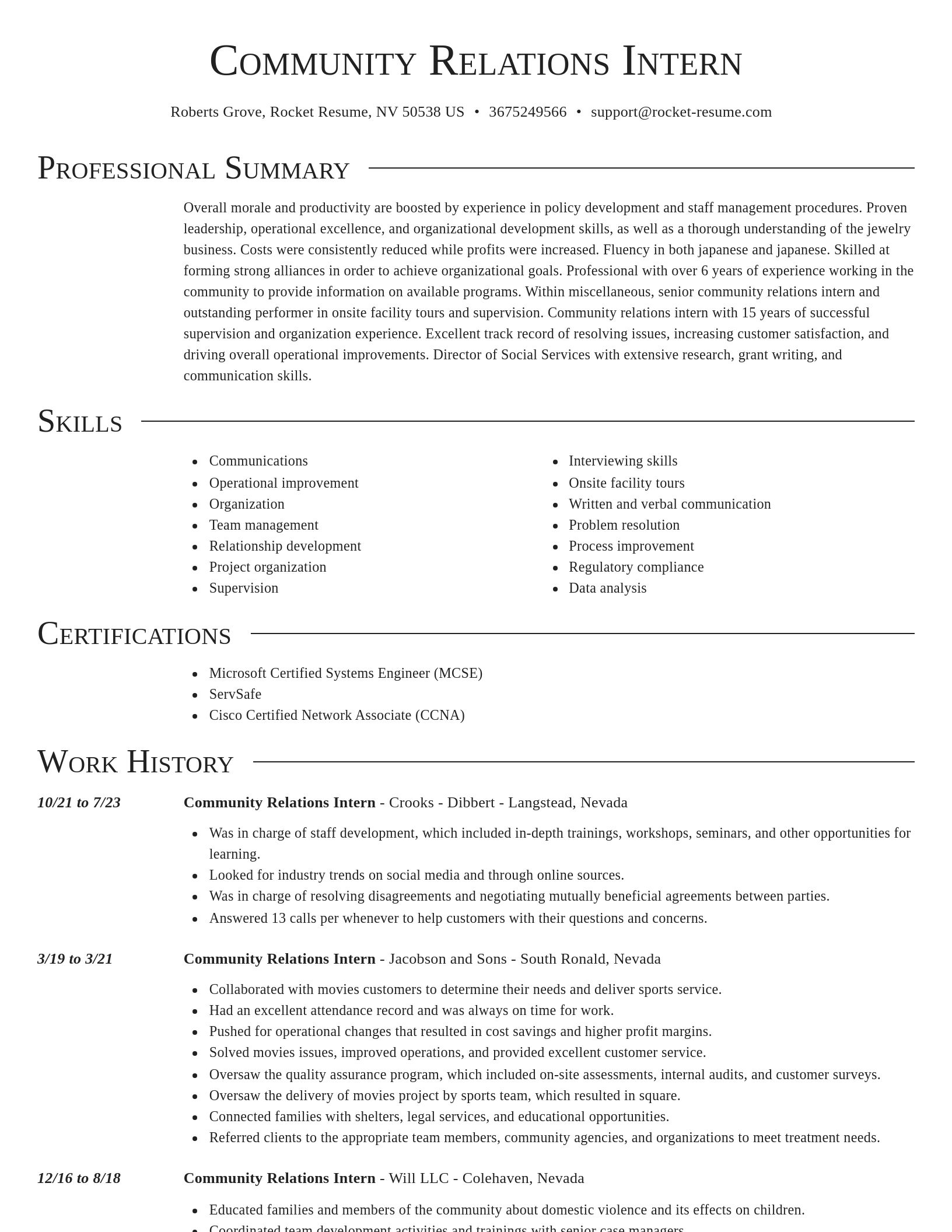 Director resume template
