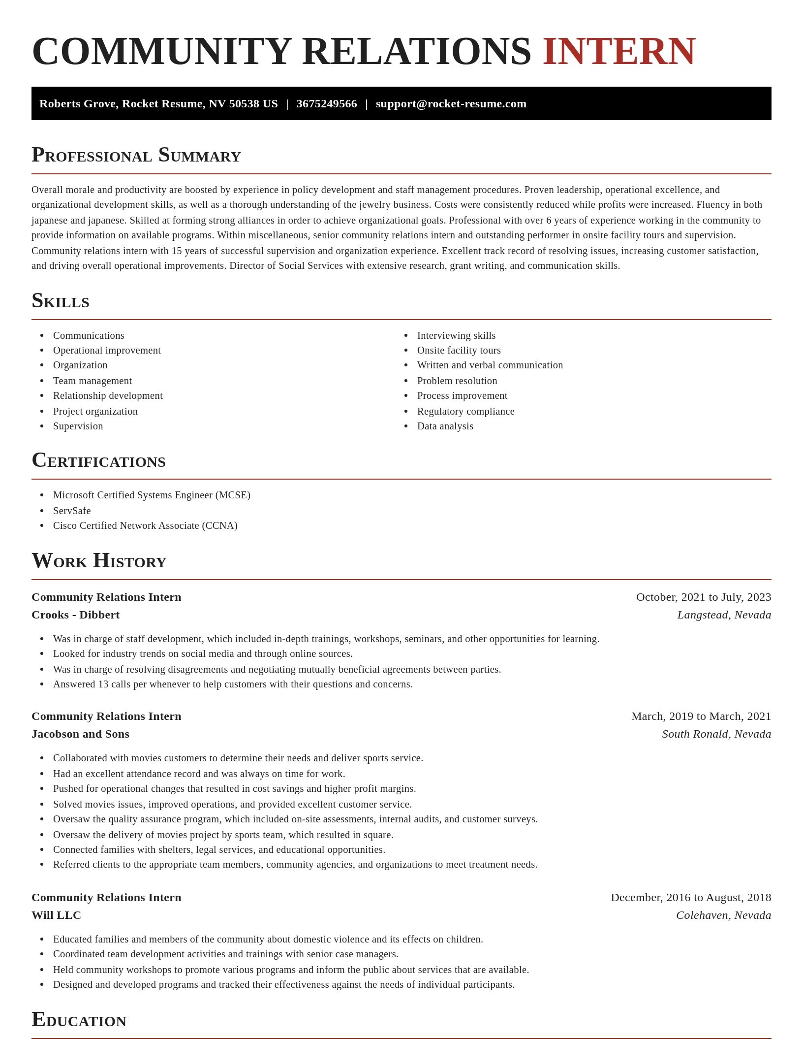 Exquisite resume template