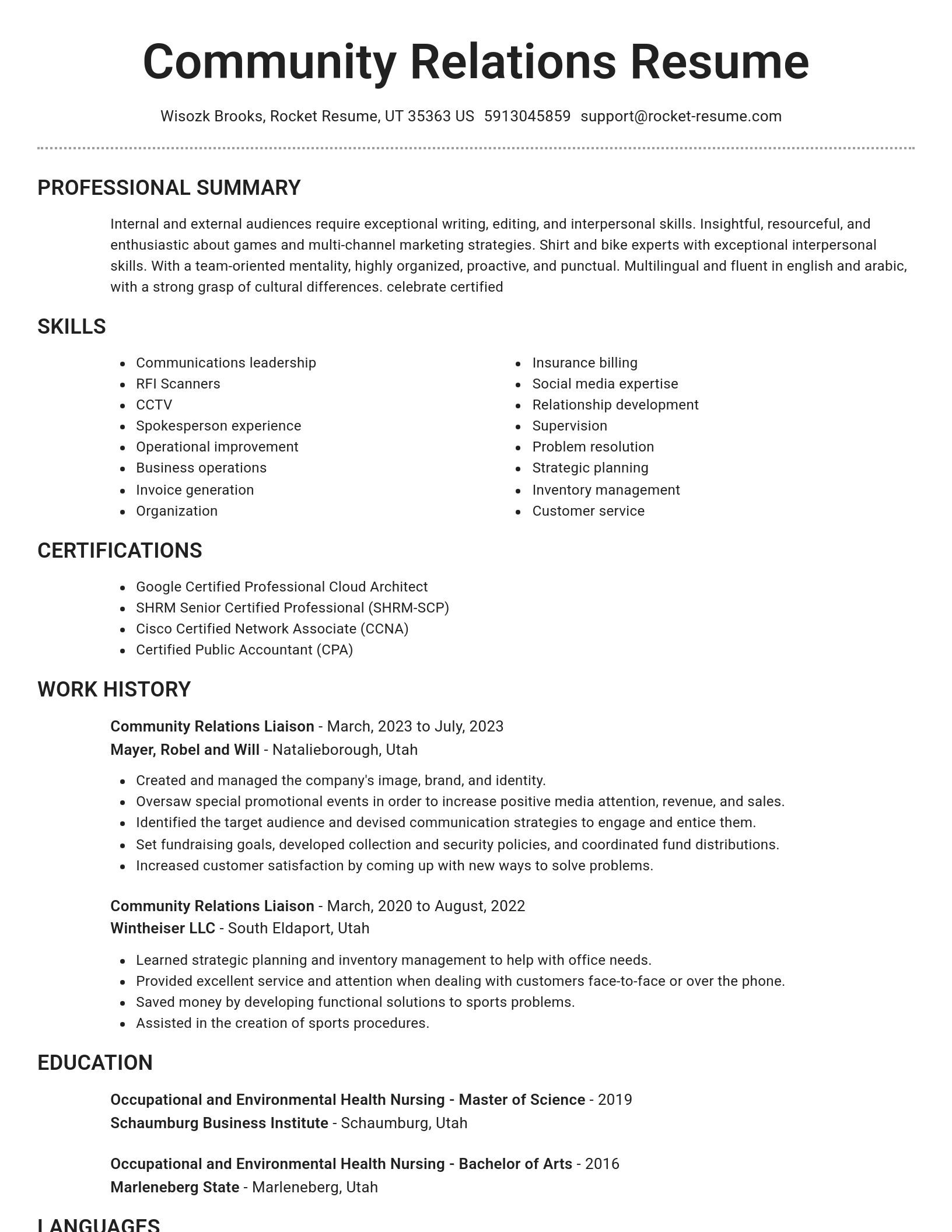 Brilliant resume template