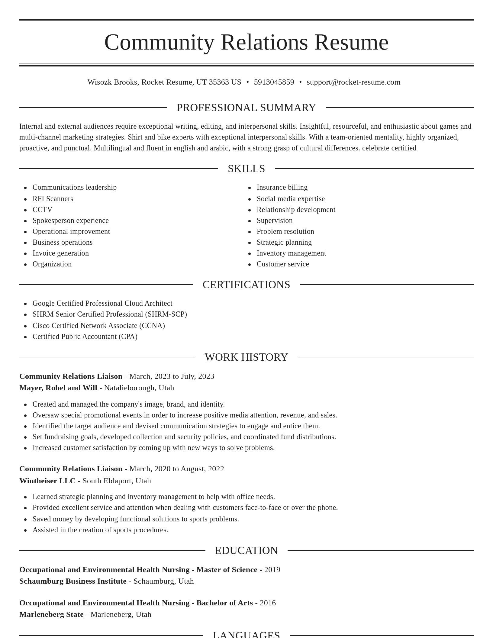 Elegant resume template