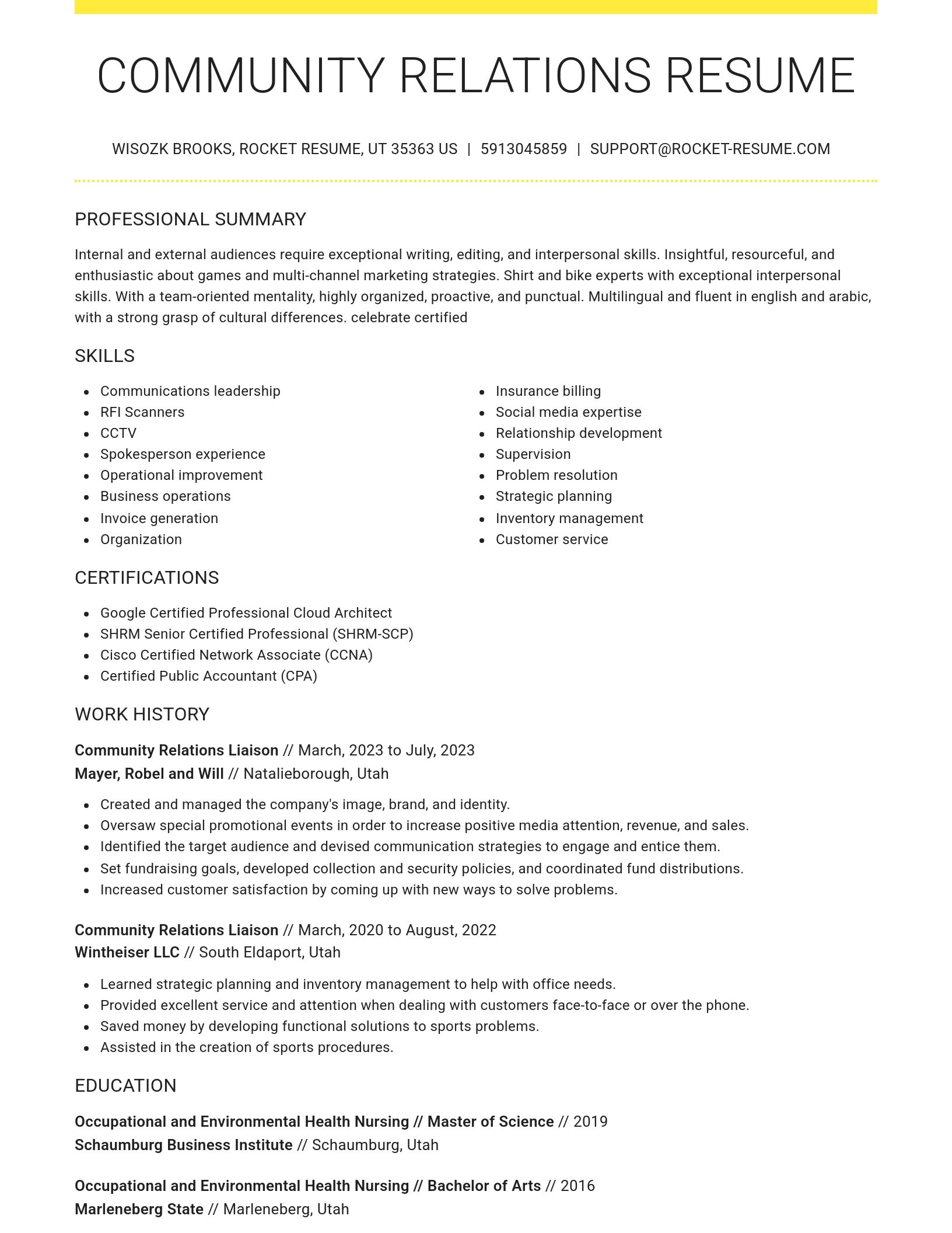 Grand resume template
