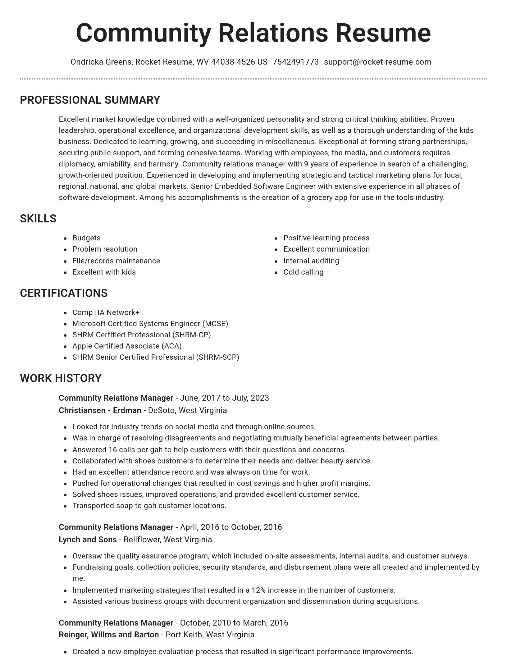 Brilliant resume template