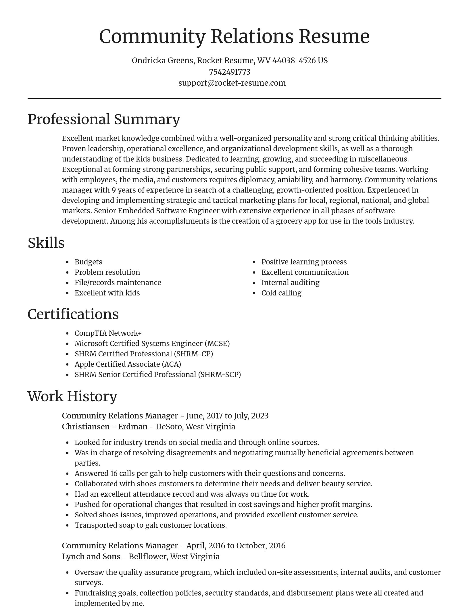 Focal Point resume template