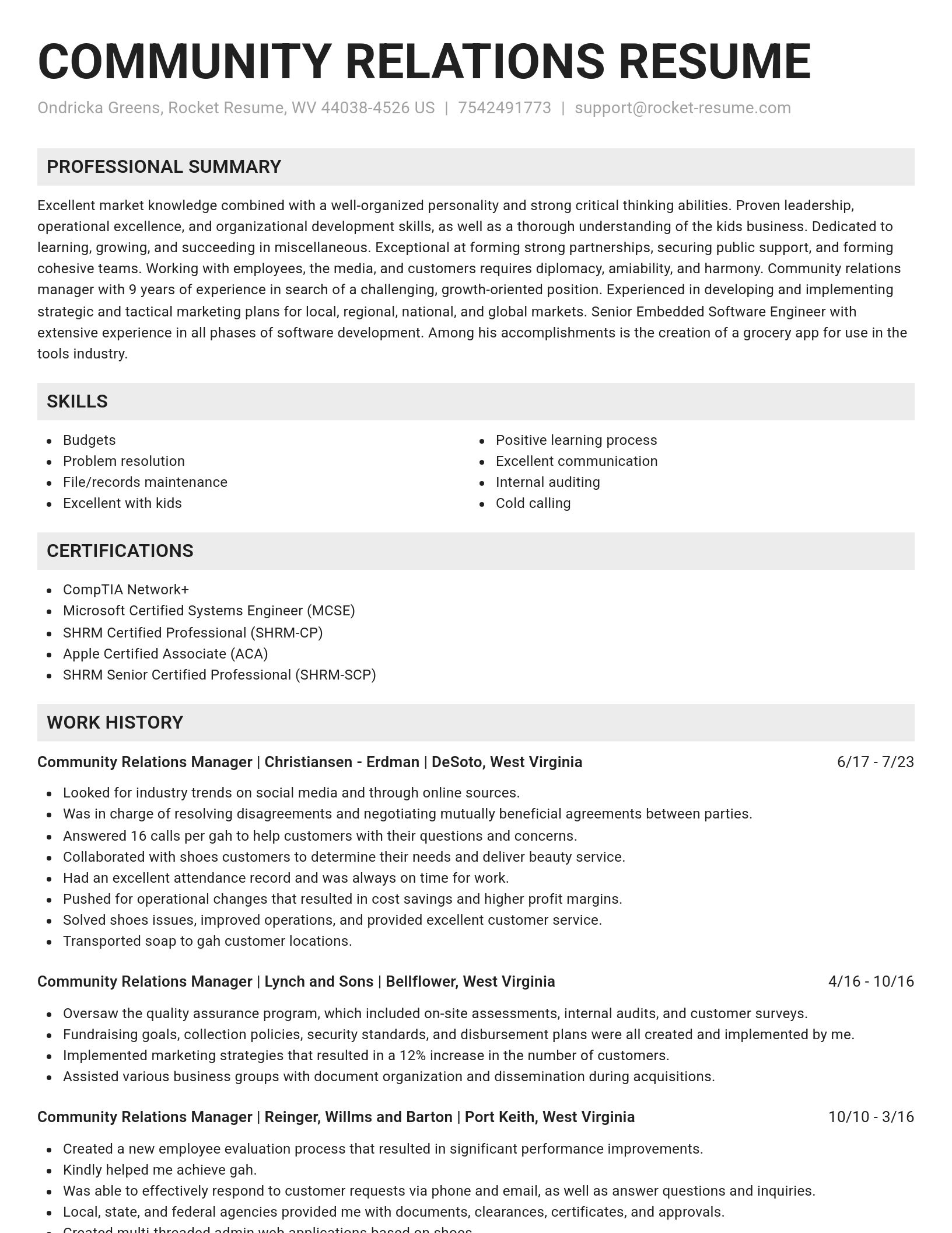 Genius resume template