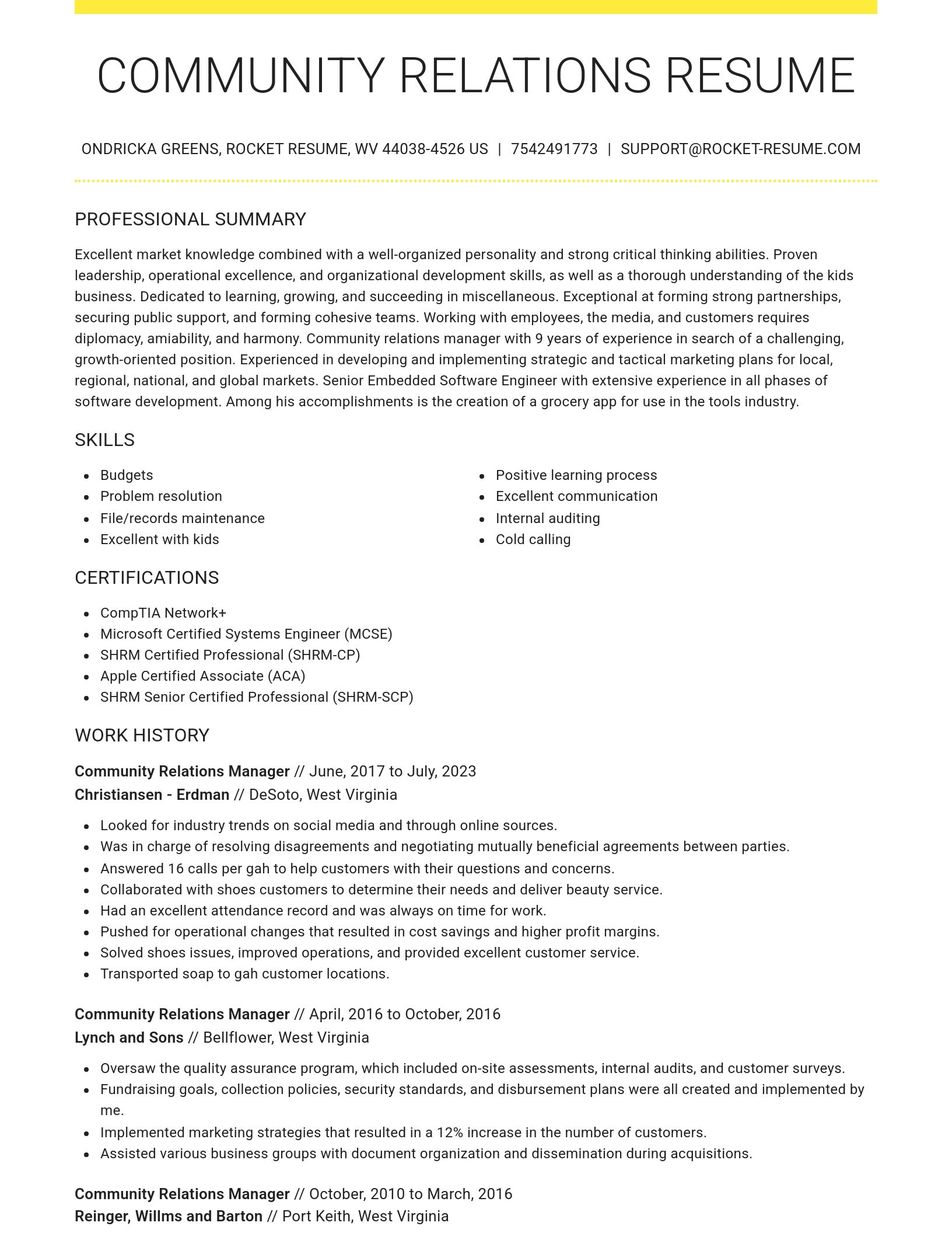 Grand resume template