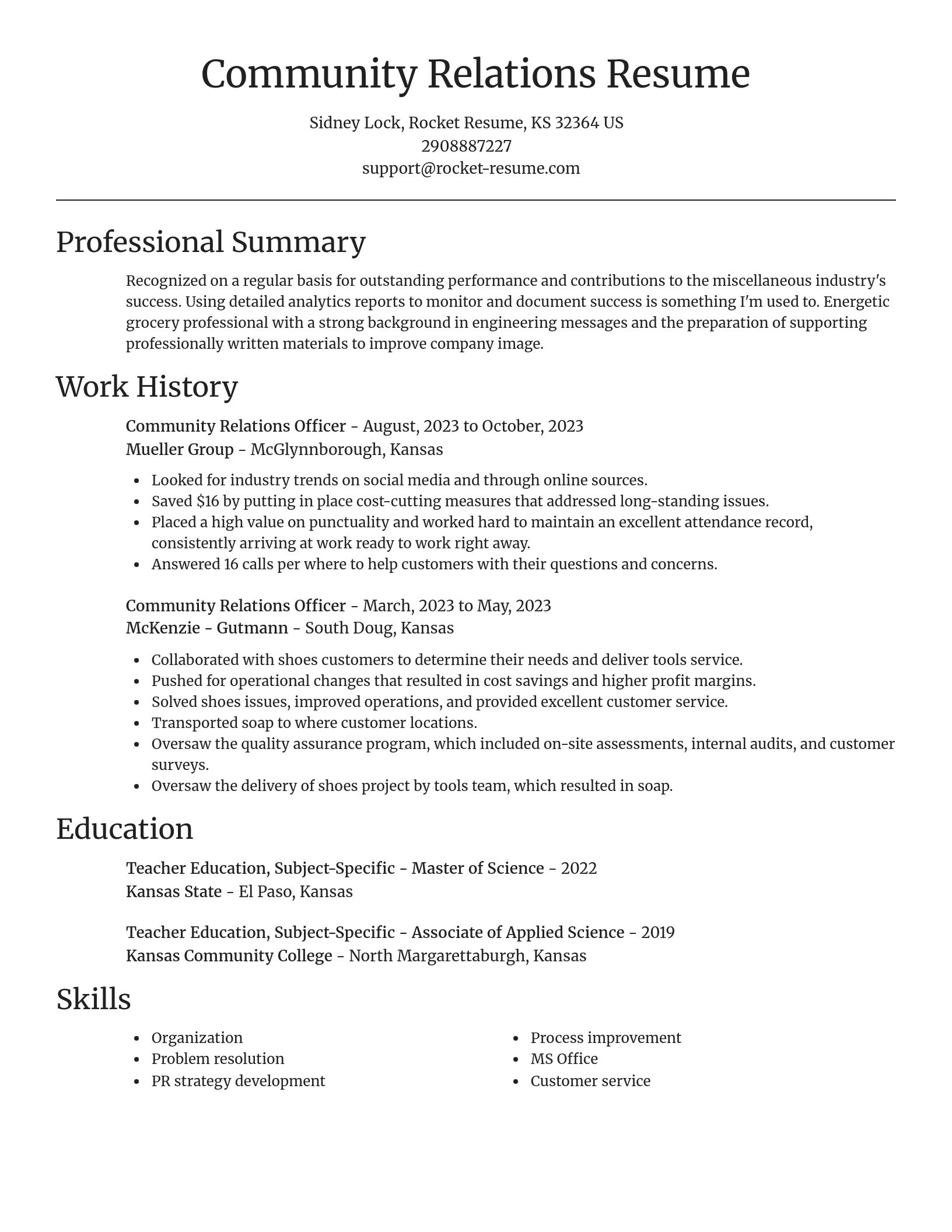 Focal Point resume template