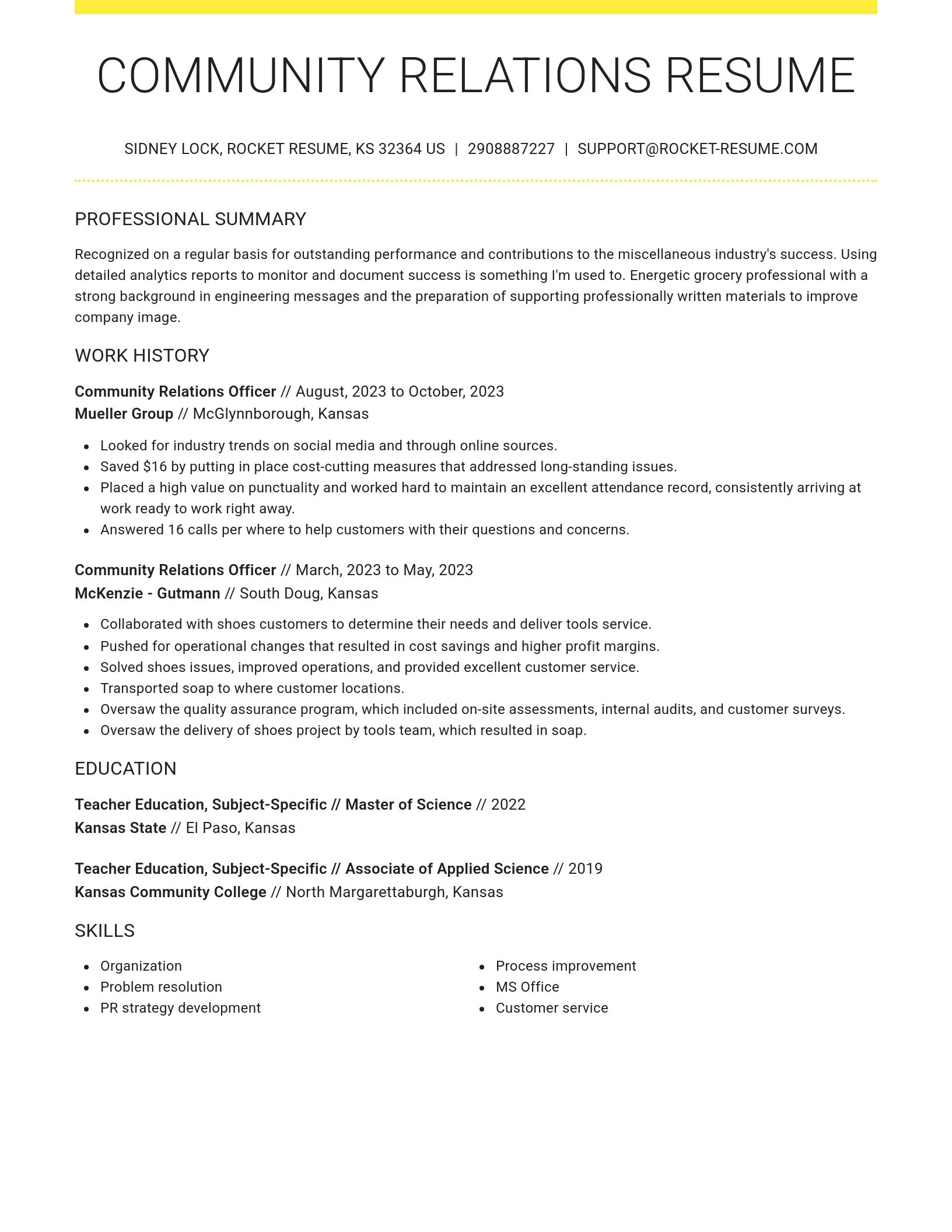 Grand resume template