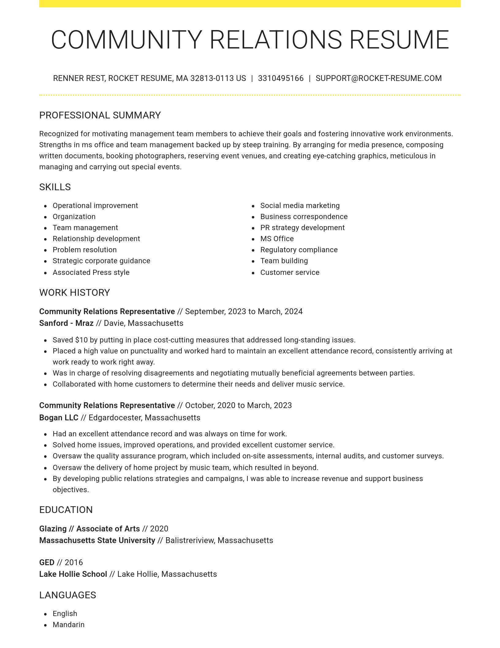 Grand resume template