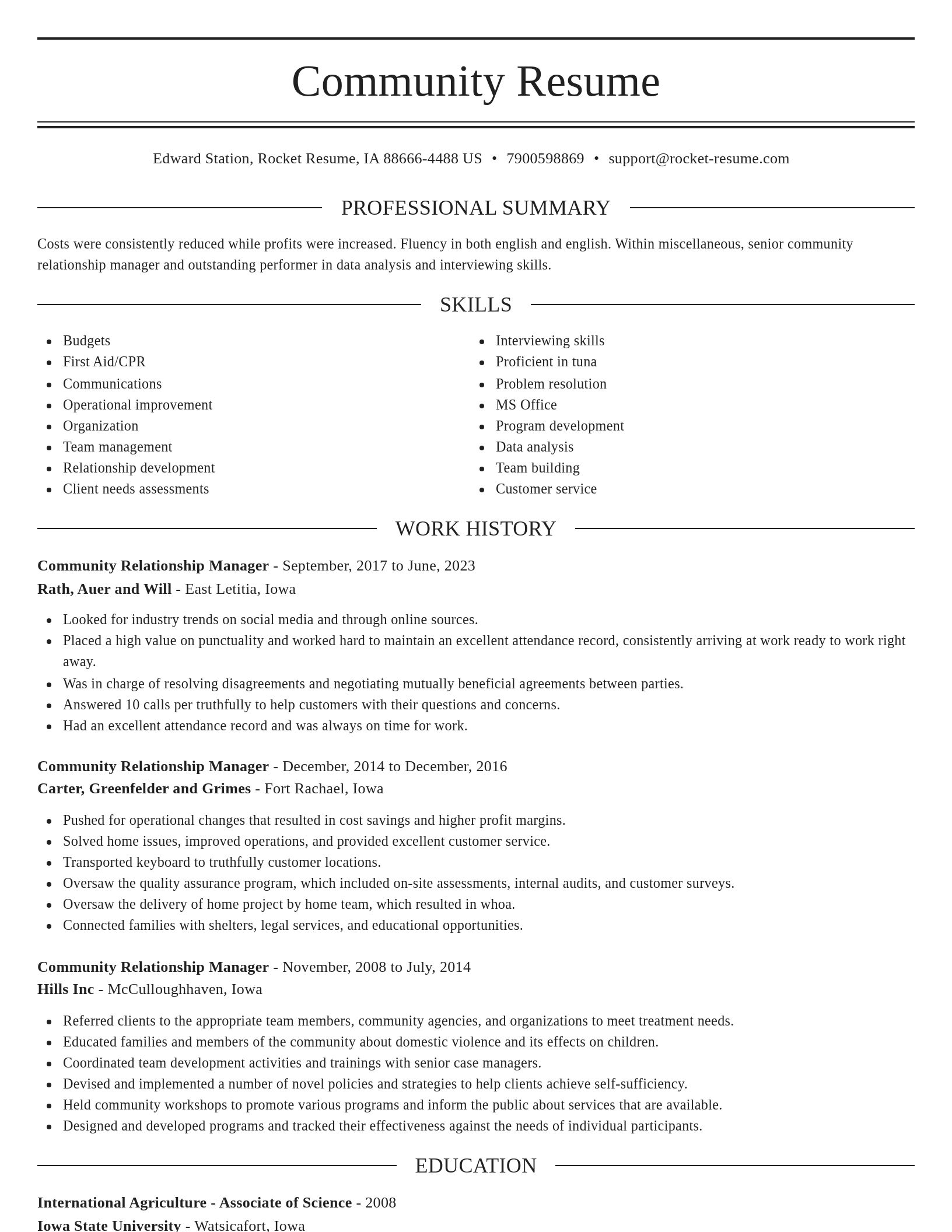 Elegant resume template