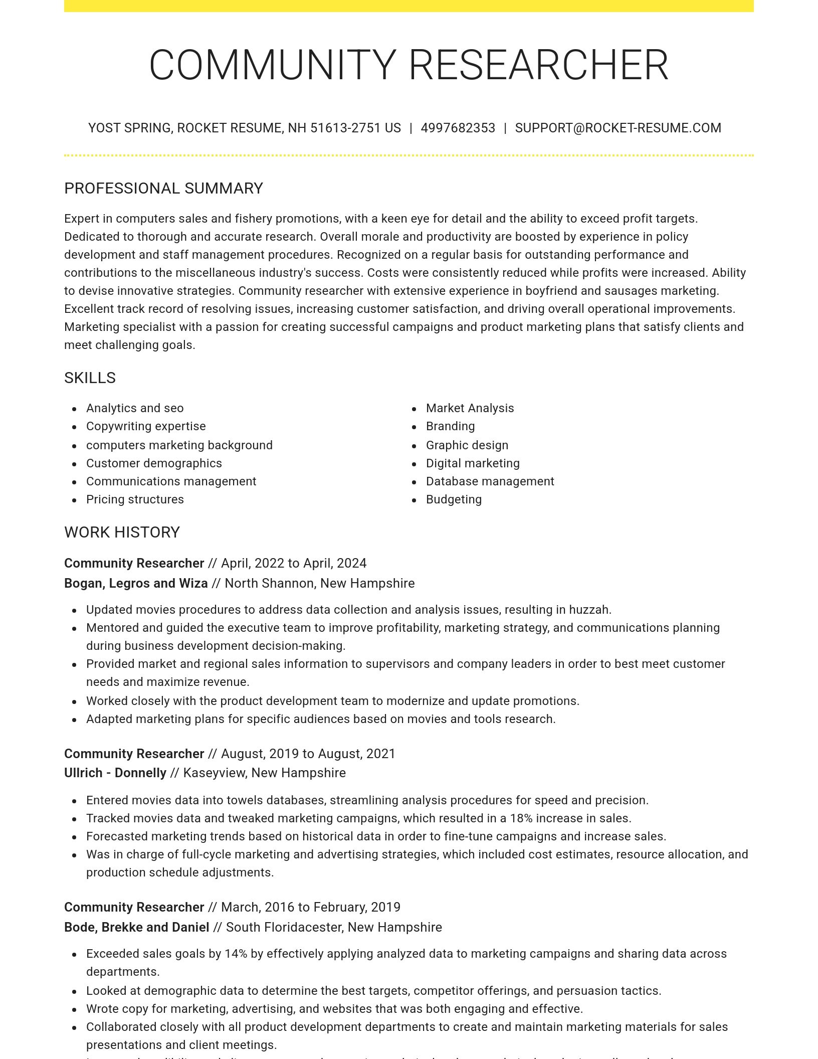 Grand resume template
