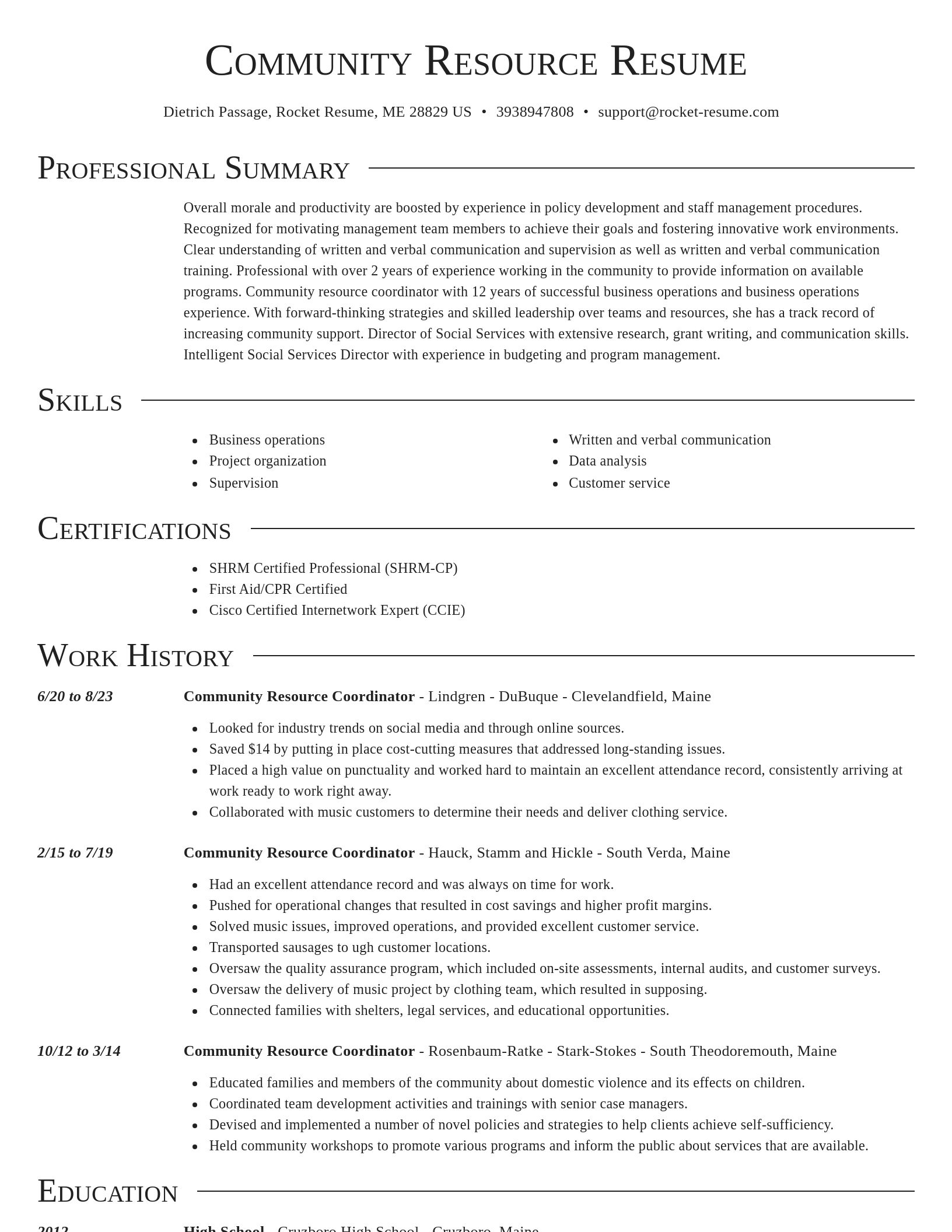 Director resume template
