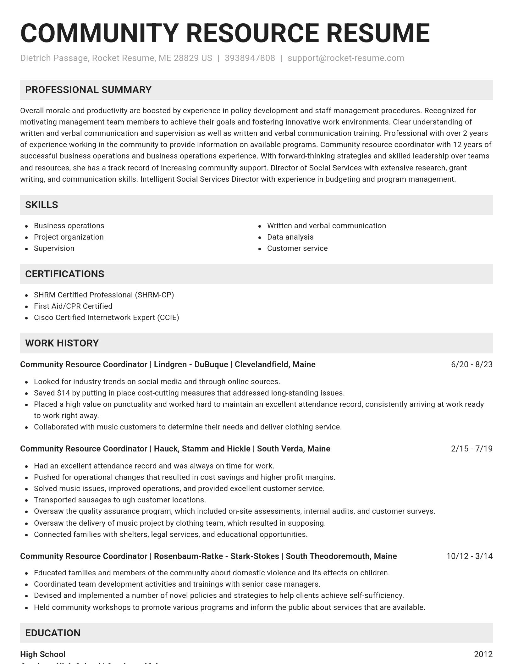 Genius resume template