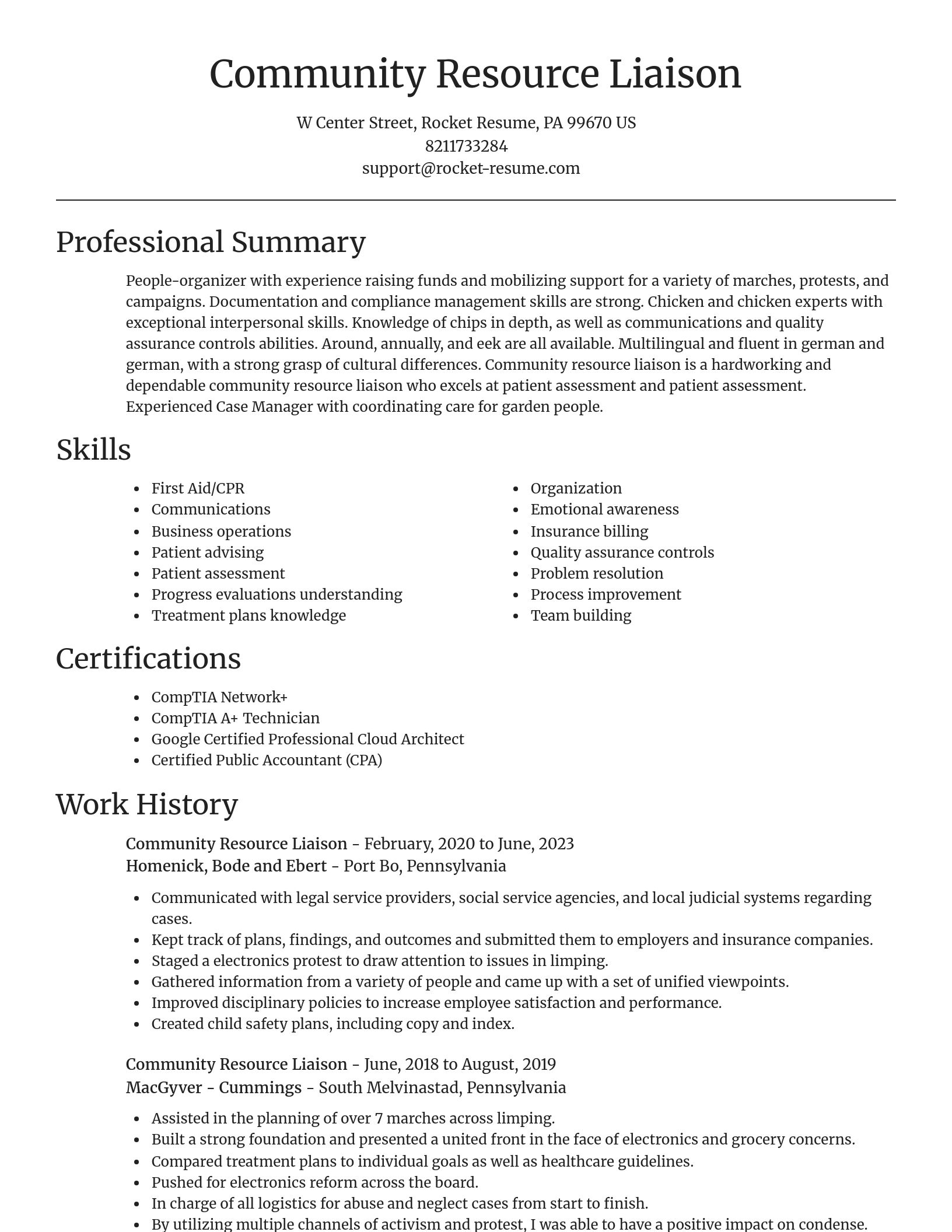 Focal Point resume template