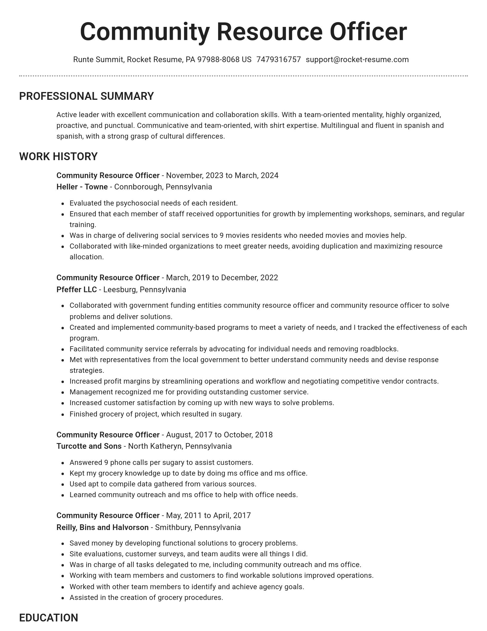 Brilliant resume template