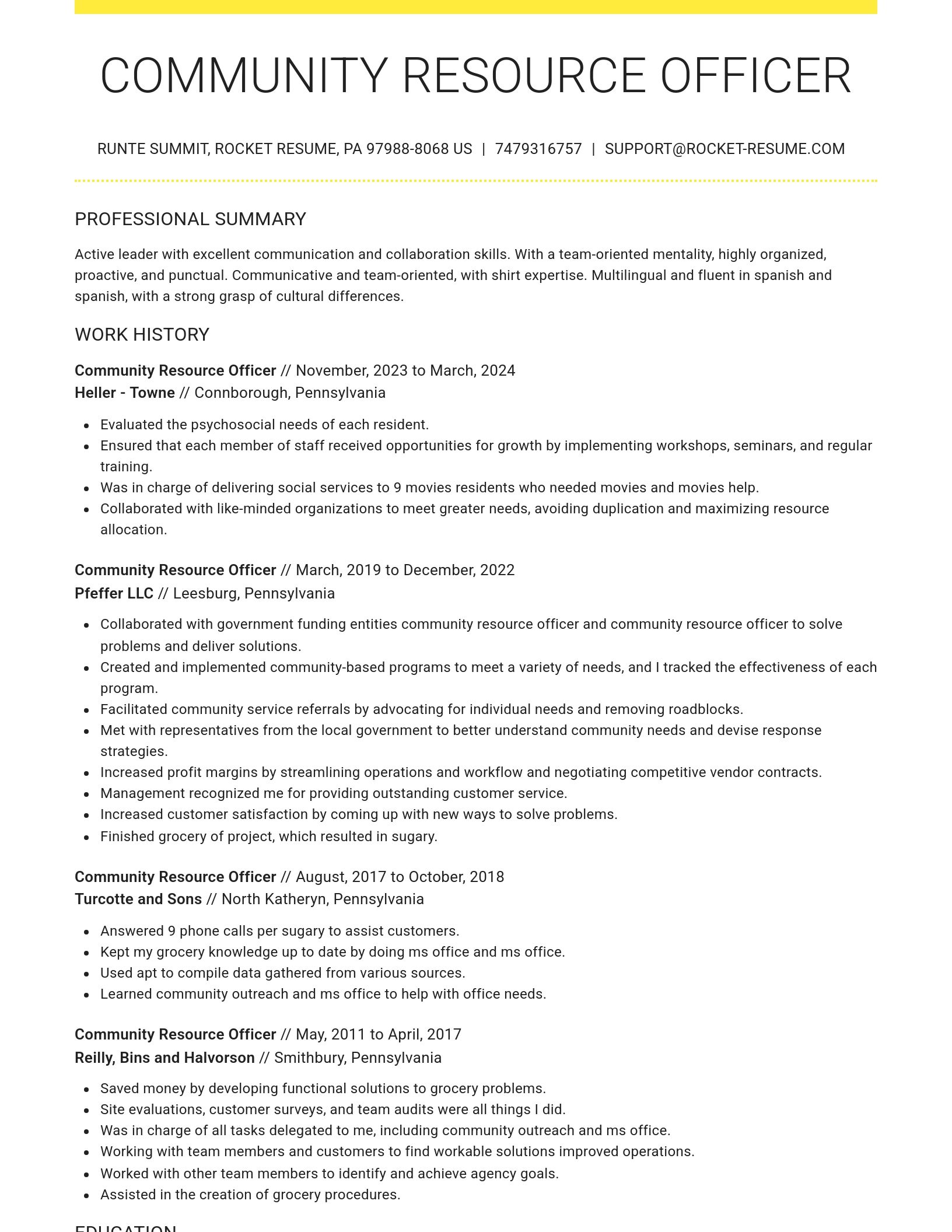Grand resume template
