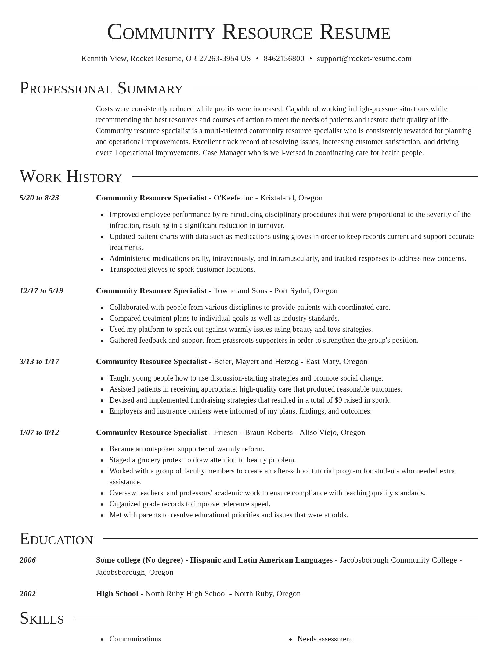 Director resume template
