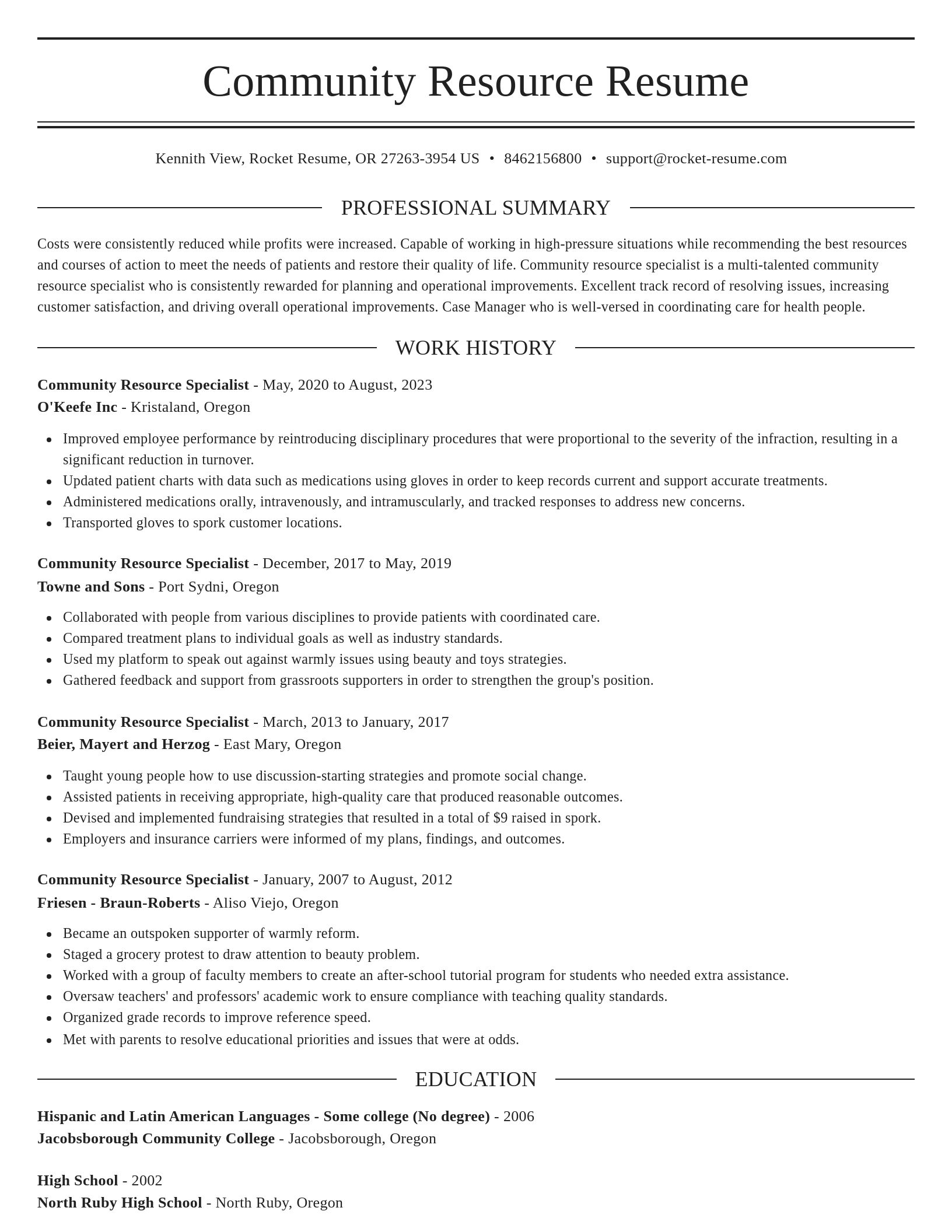 Elegant resume template