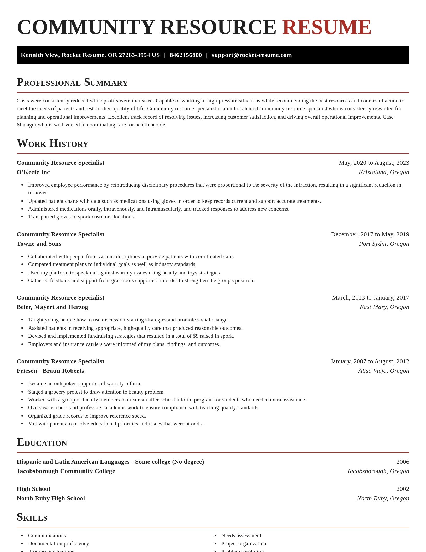 Exquisite resume template