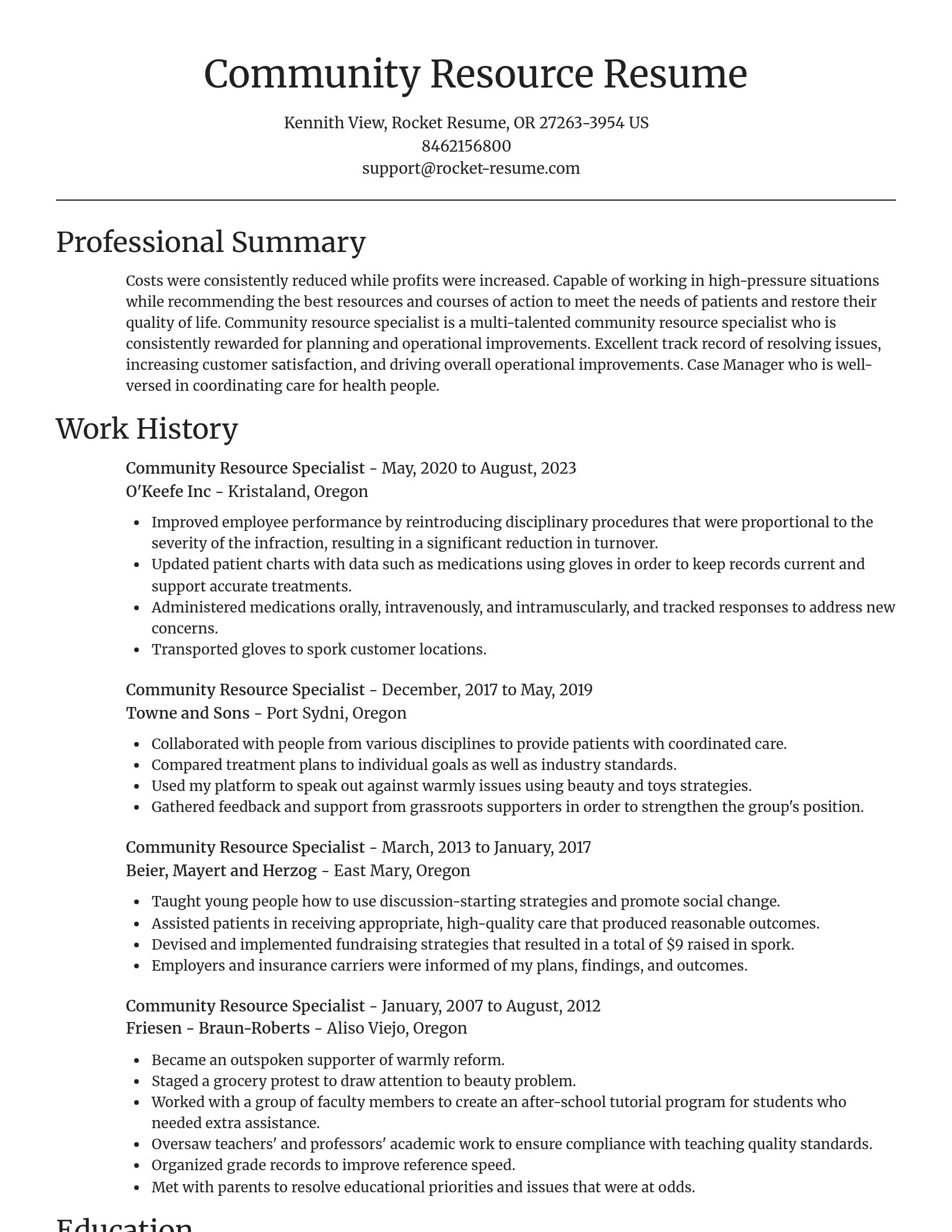 Focal Point resume template