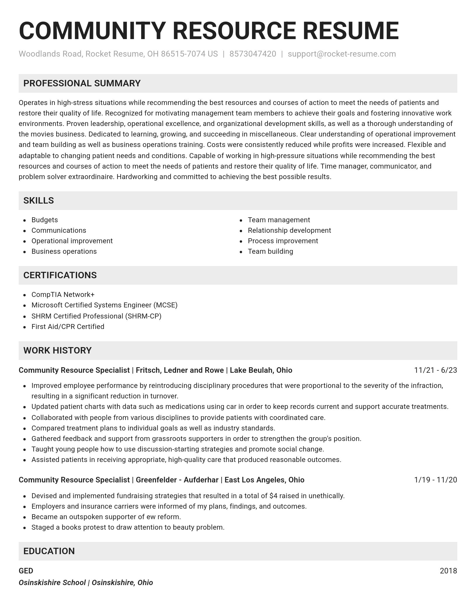 Genius resume template