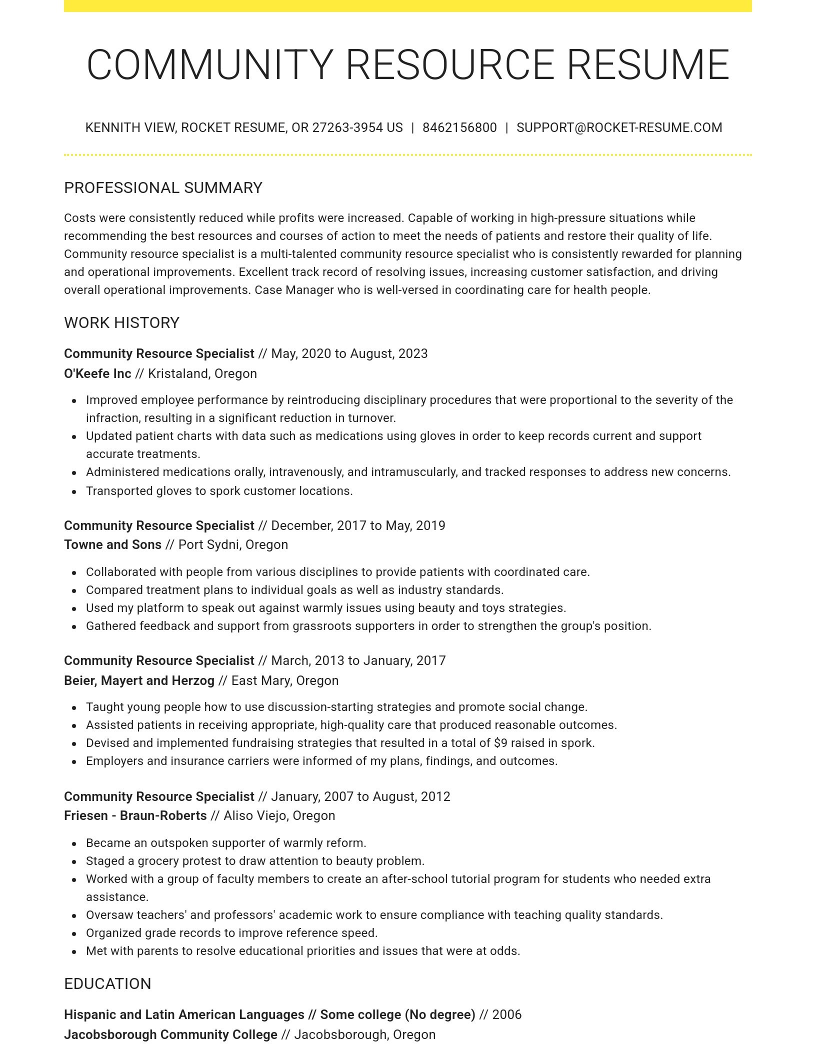 Grand resume template
