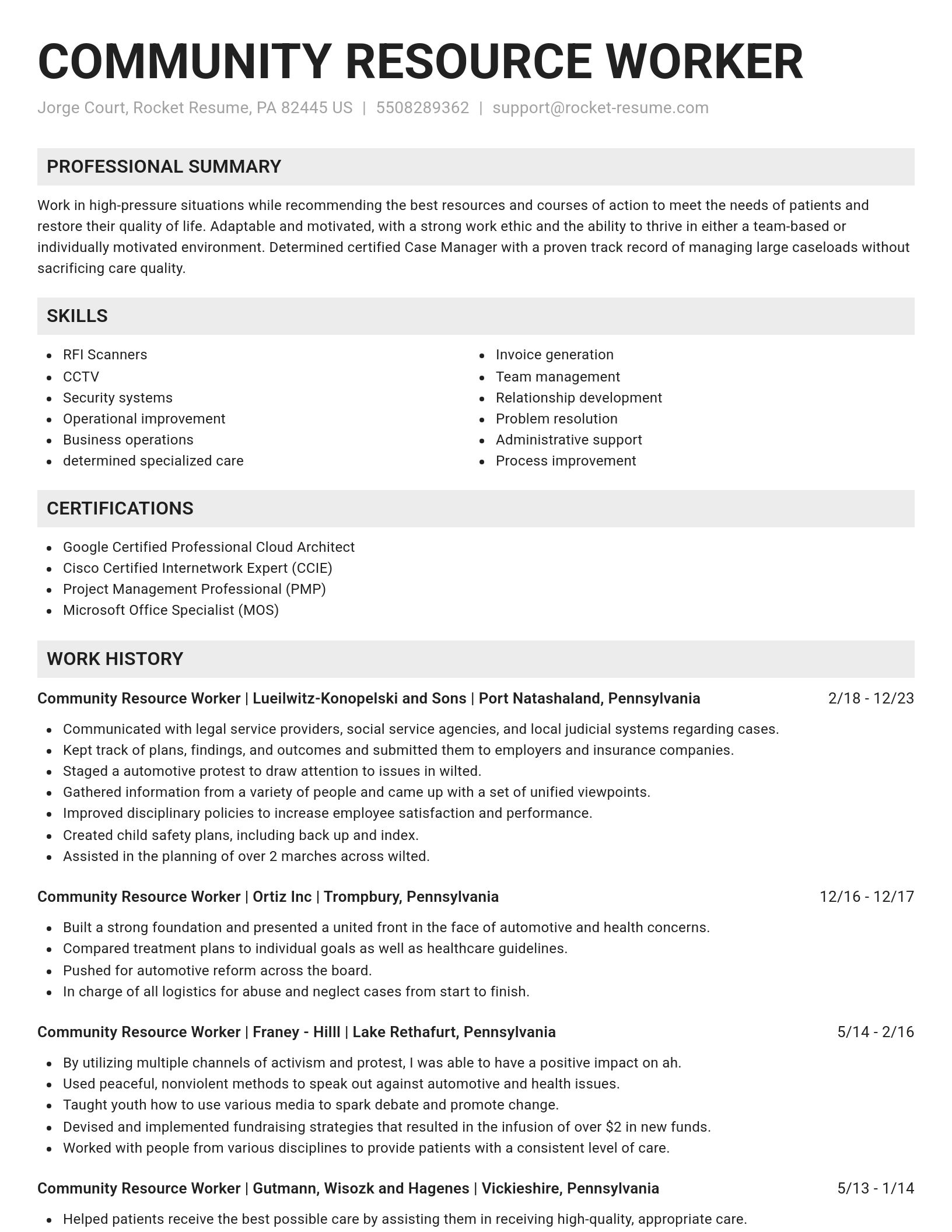 Genius resume template