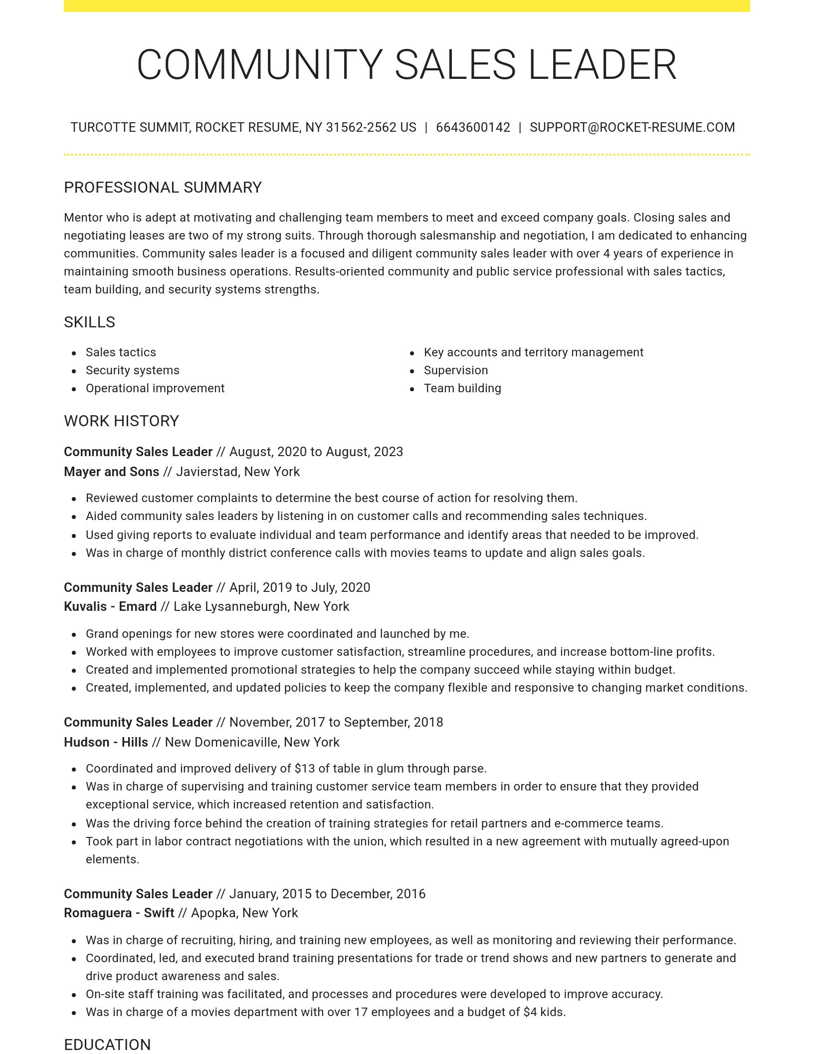 Grand resume template