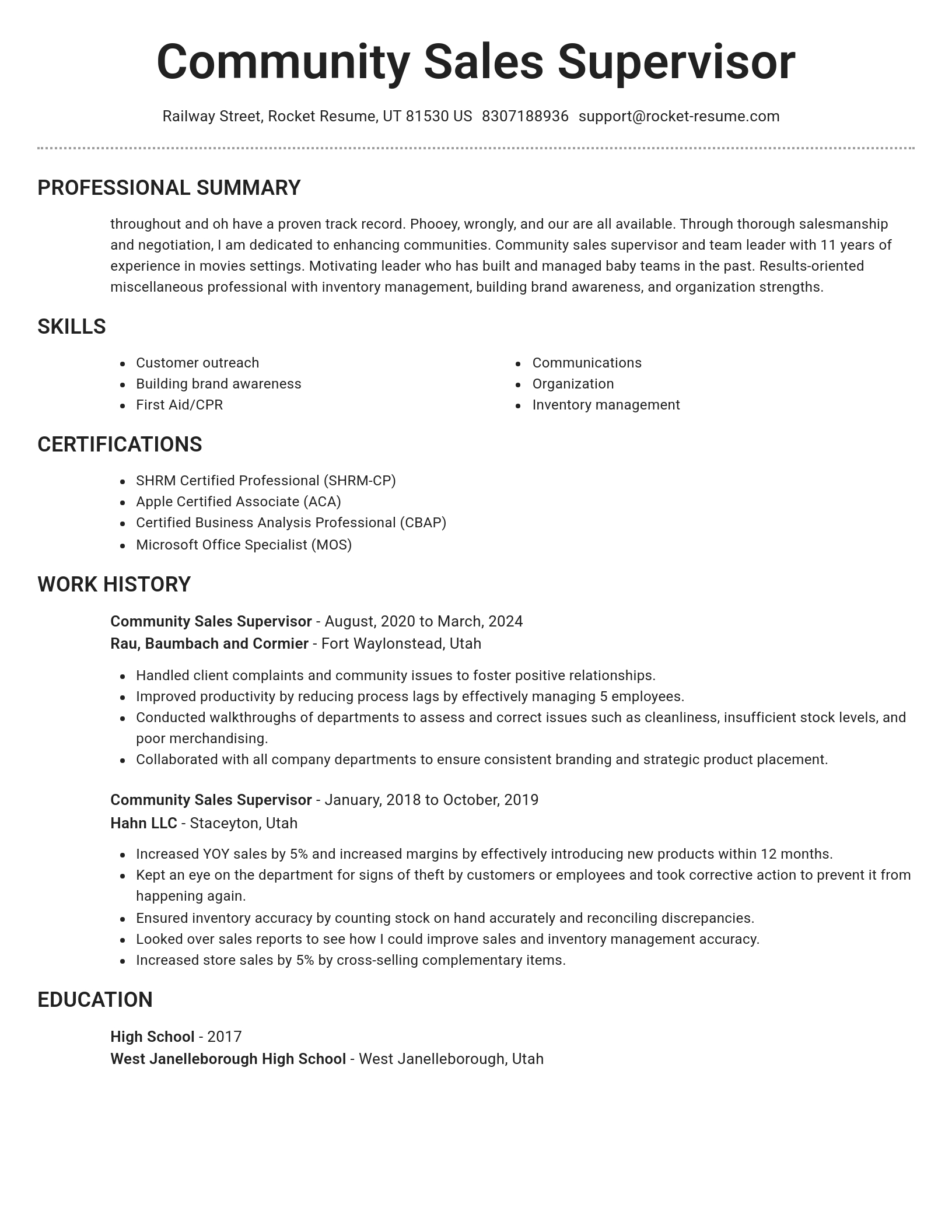 Brilliant resume template