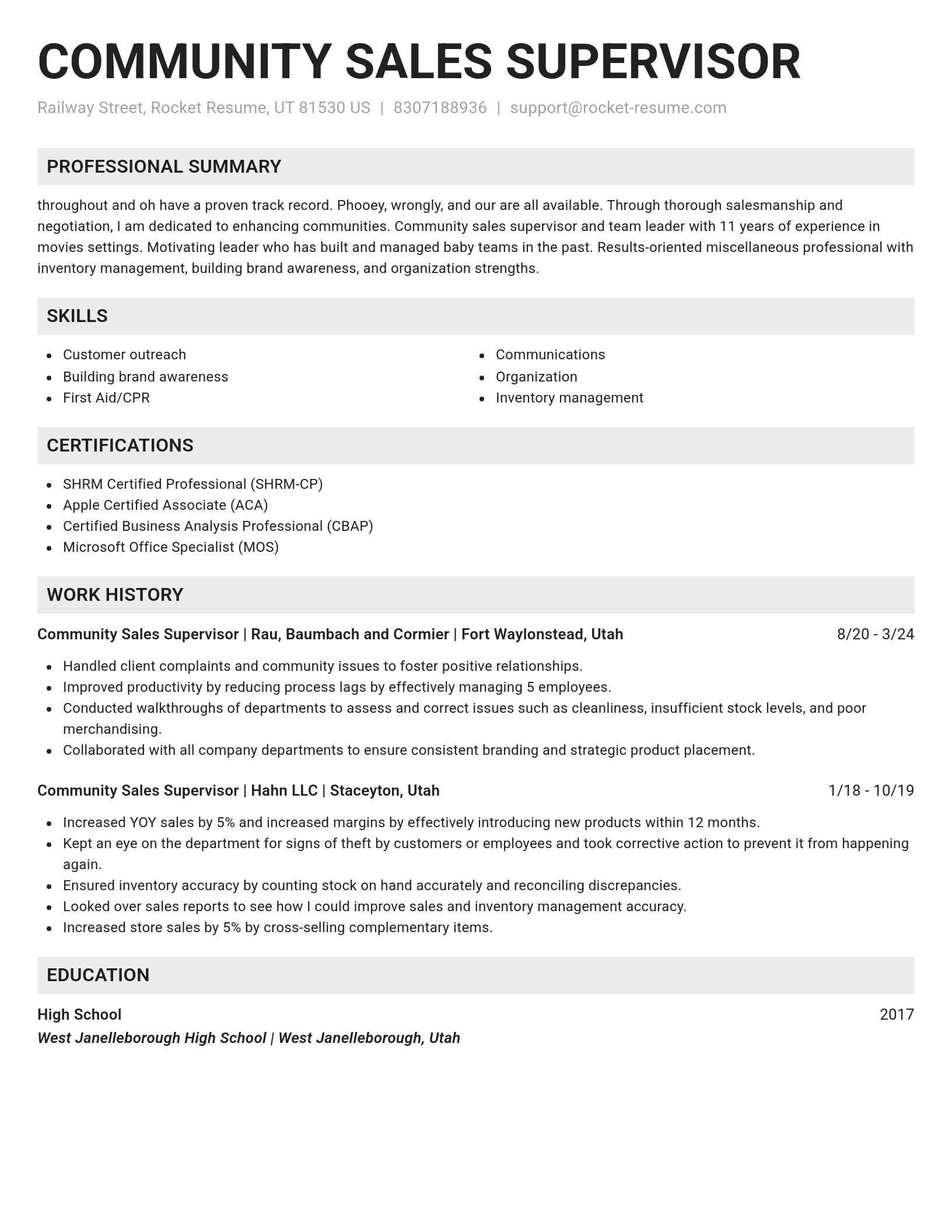 Genius resume template
