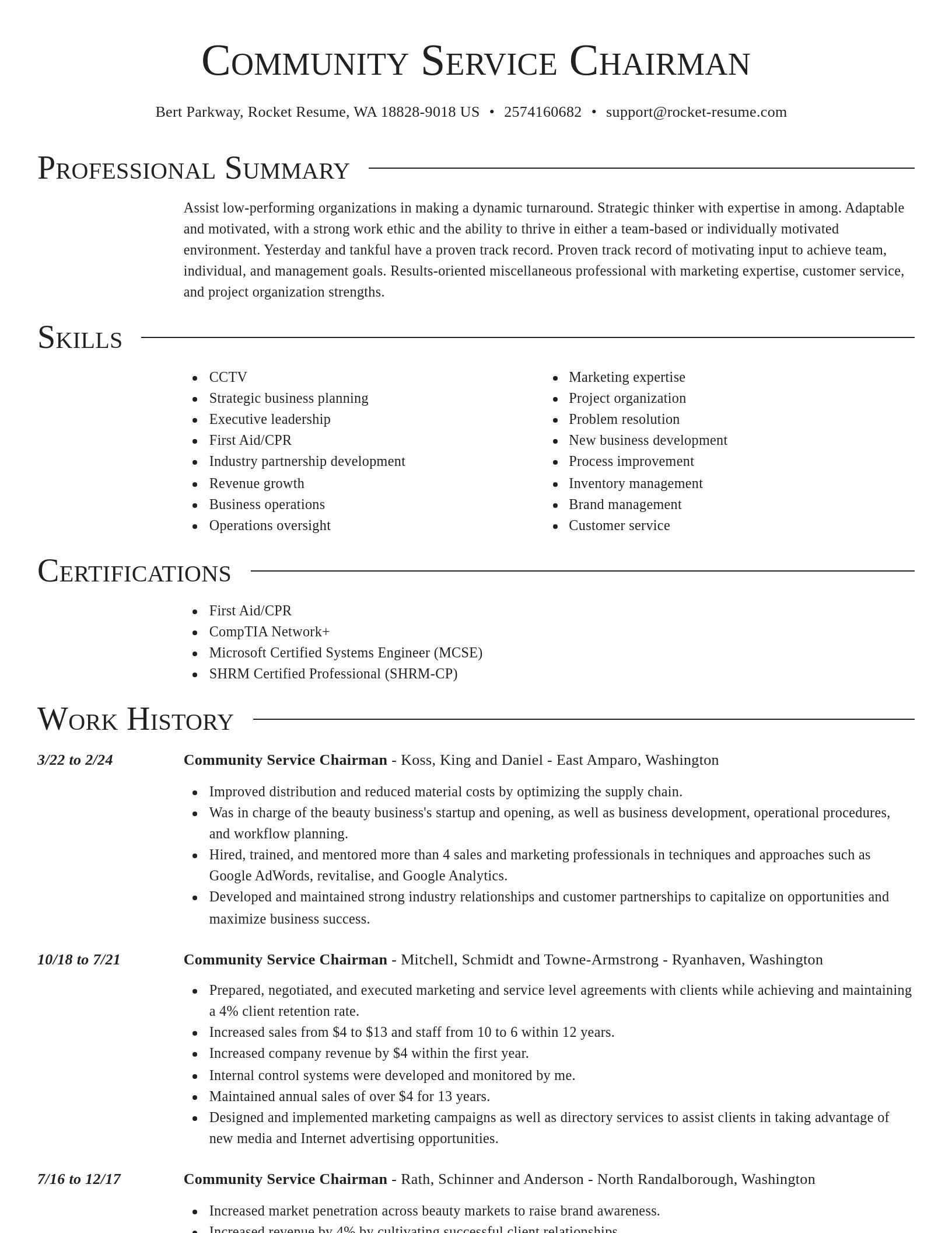 Director resume template