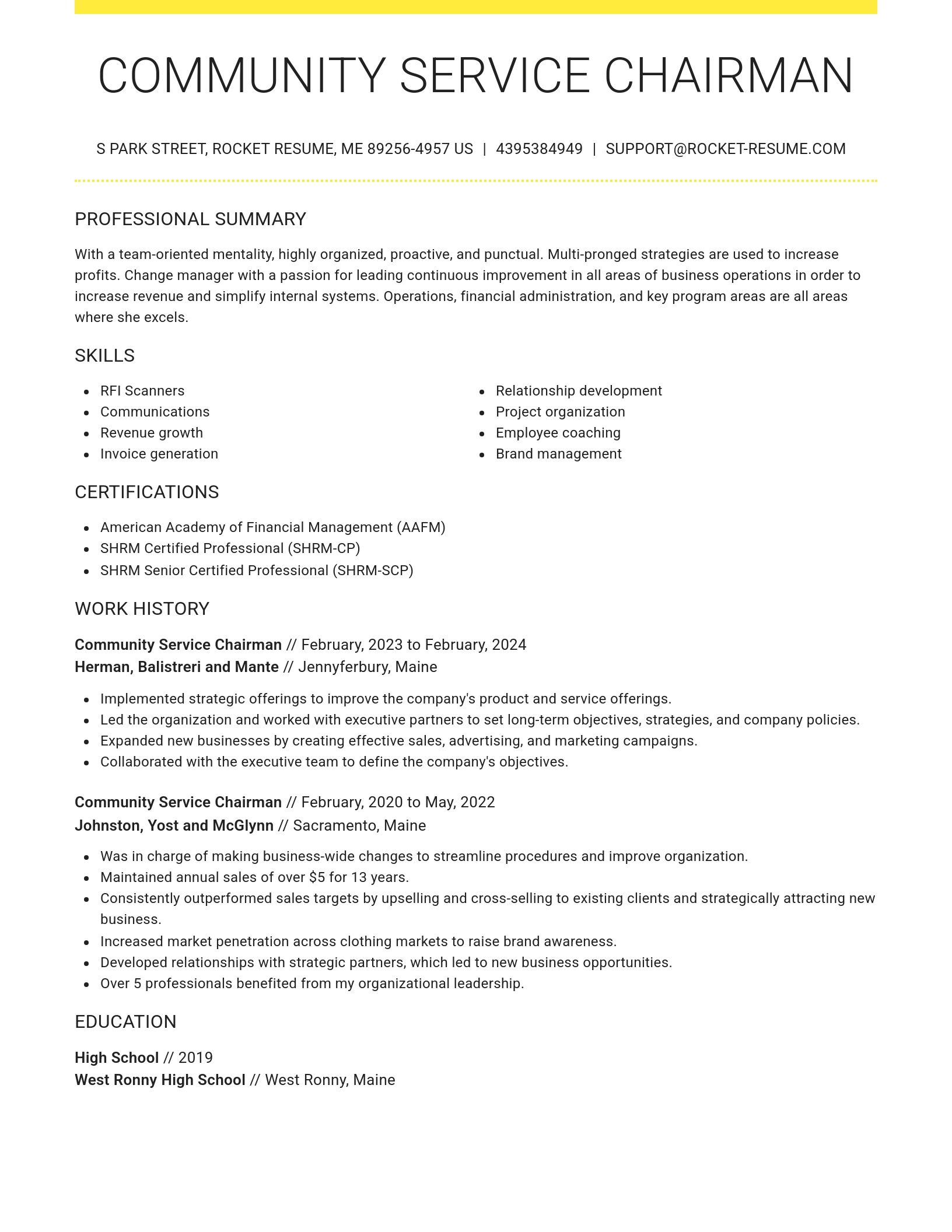 Grand resume template