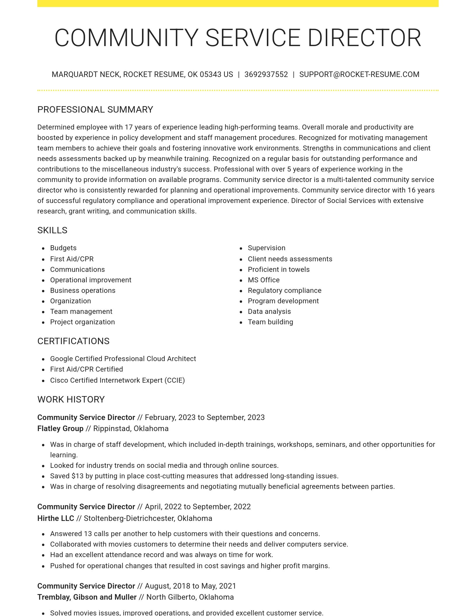 Grand resume template