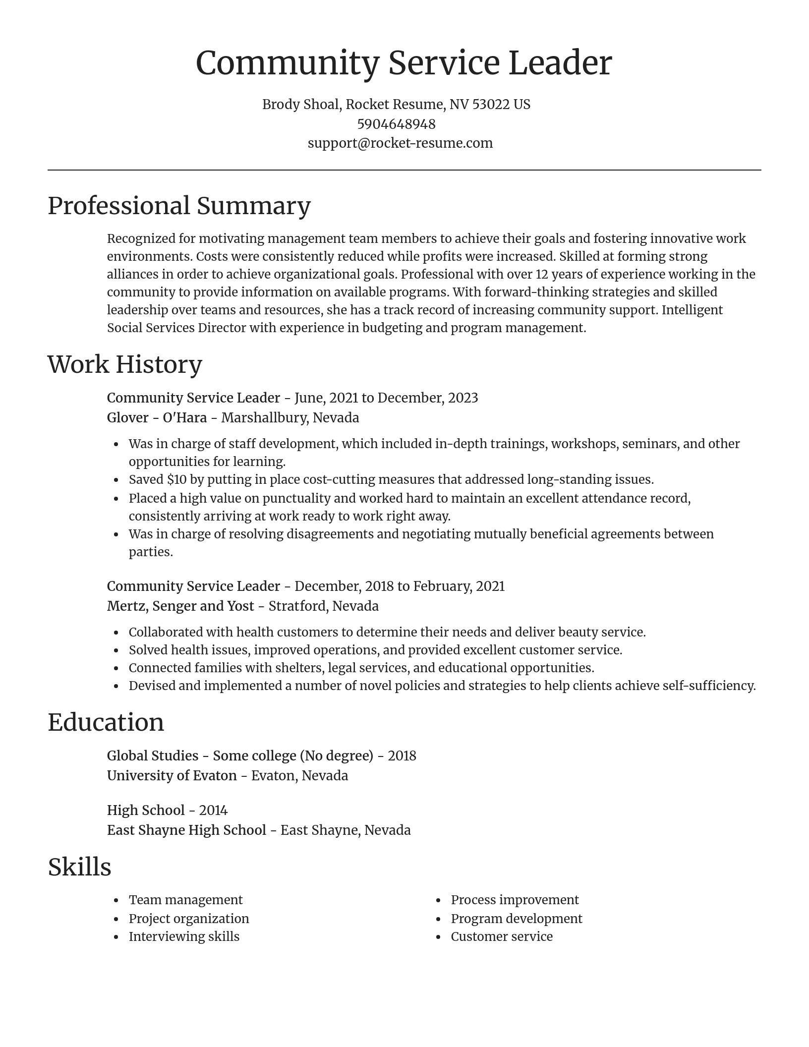 Focal Point resume template