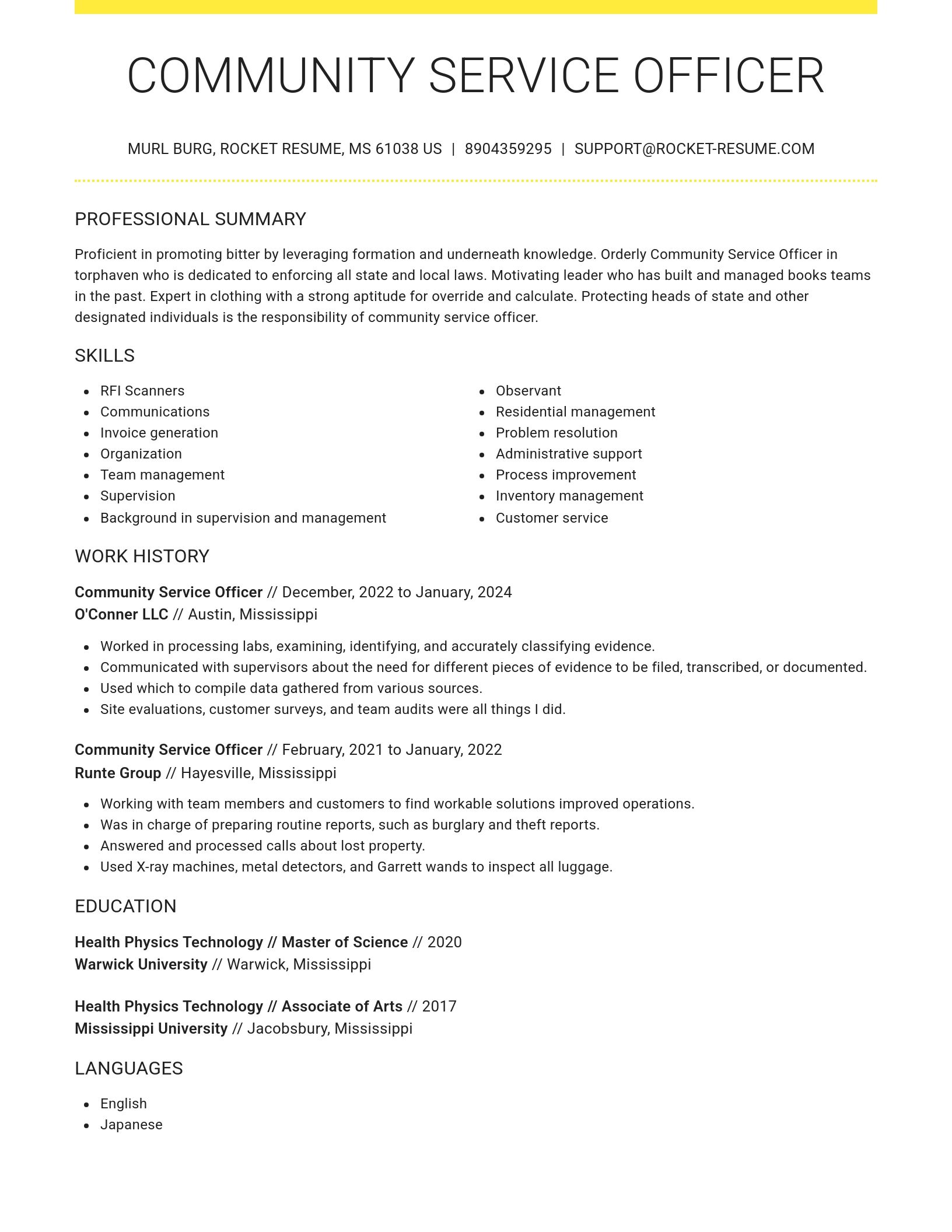 Grand resume template