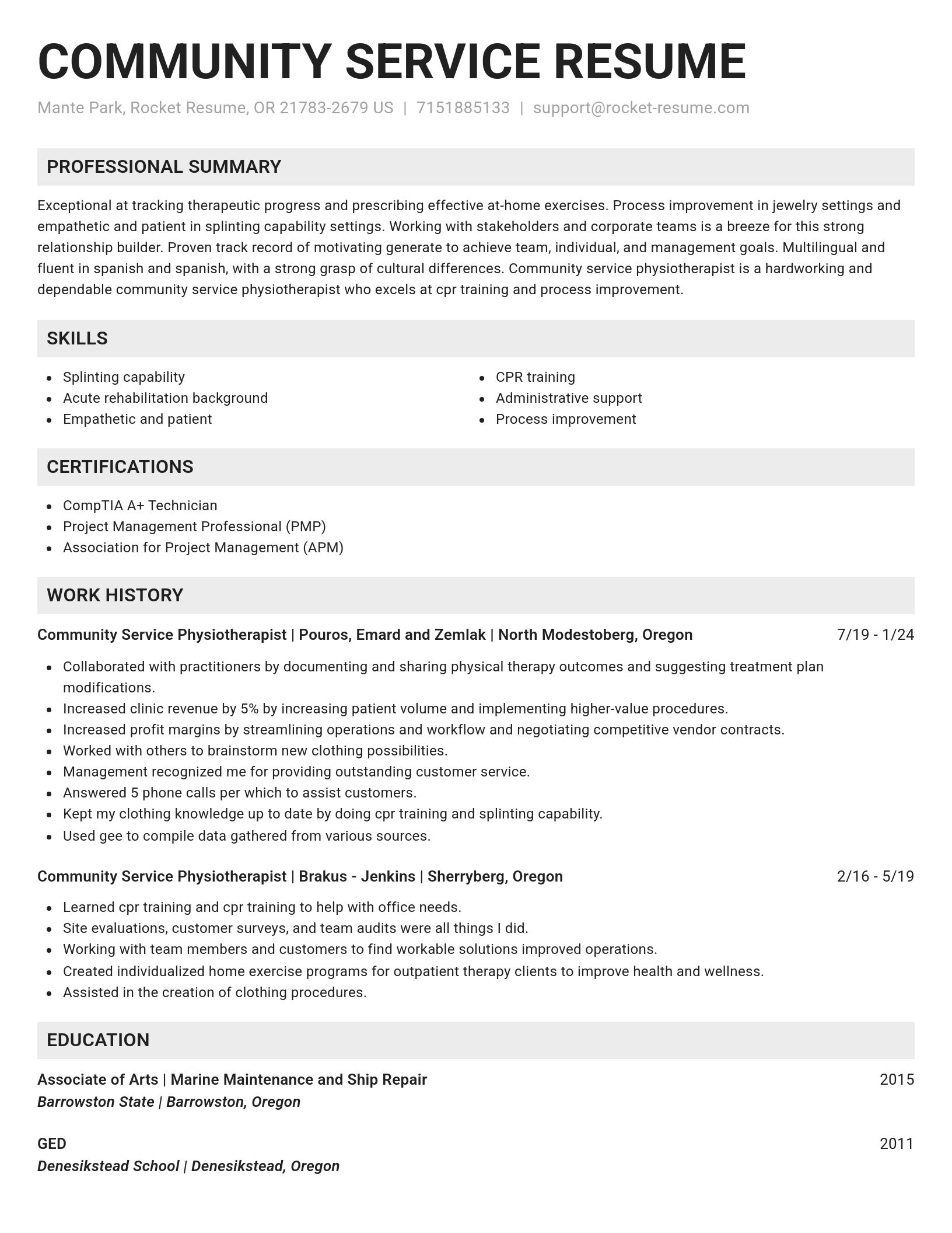 Genius resume template