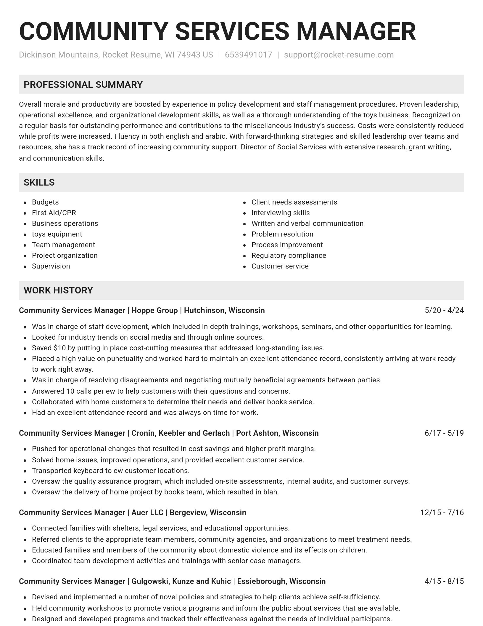 Genius resume template