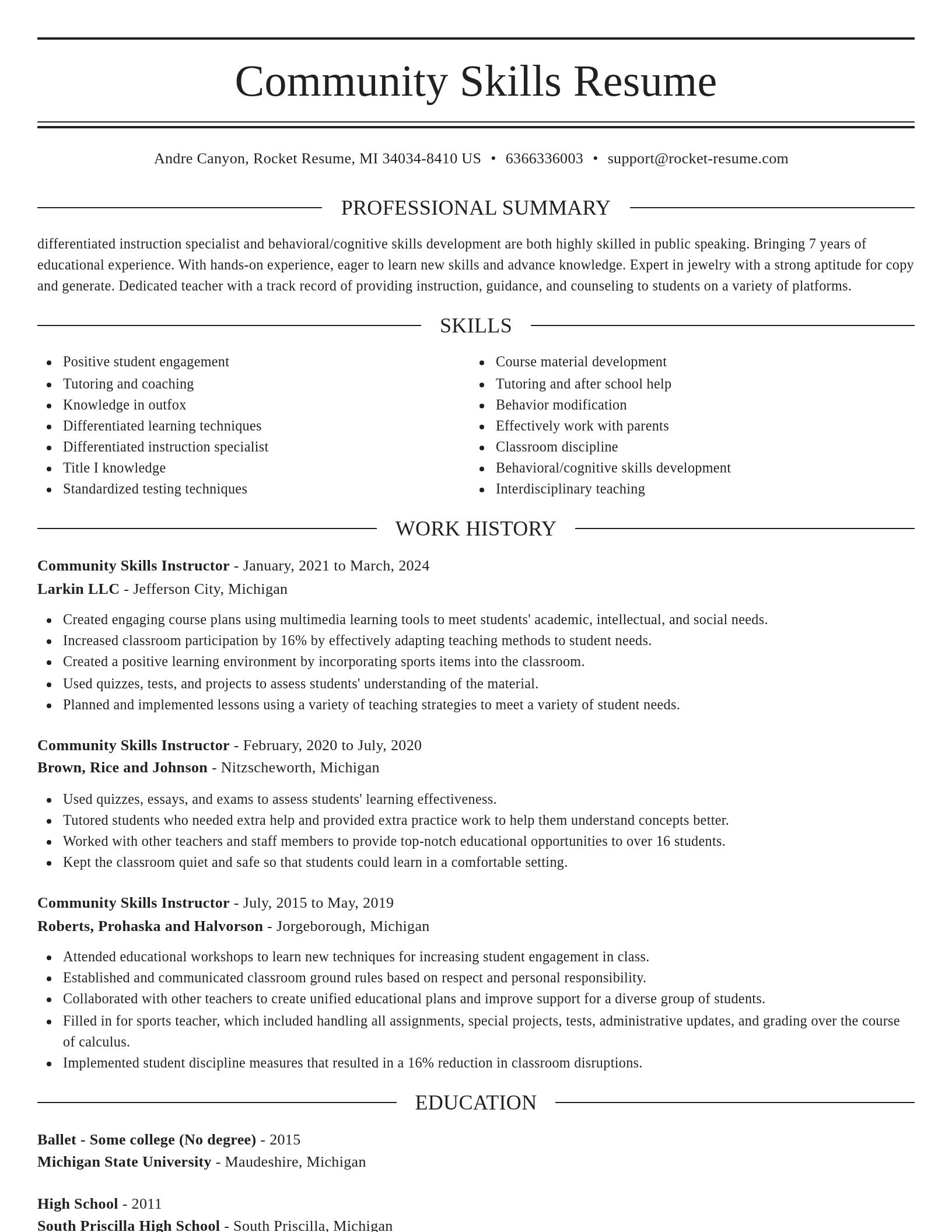 Elegant resume template