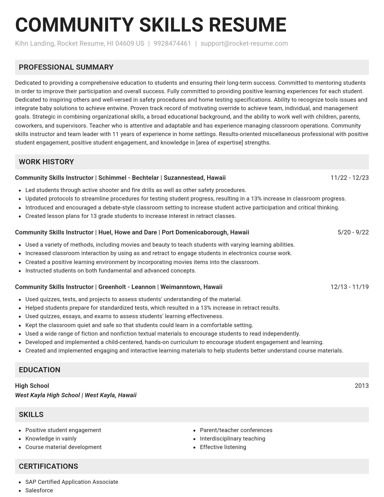 Genius resume template