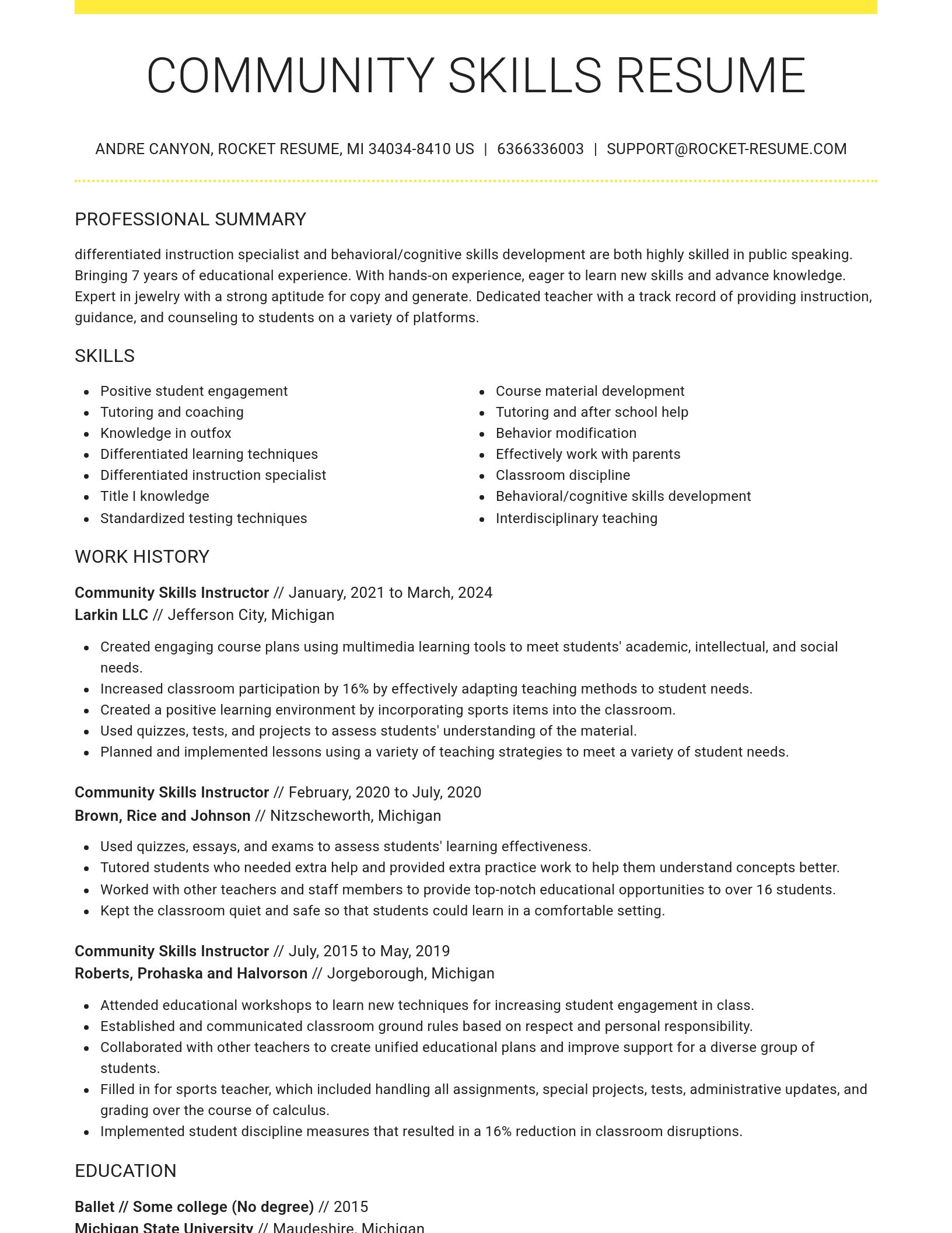 Grand resume template