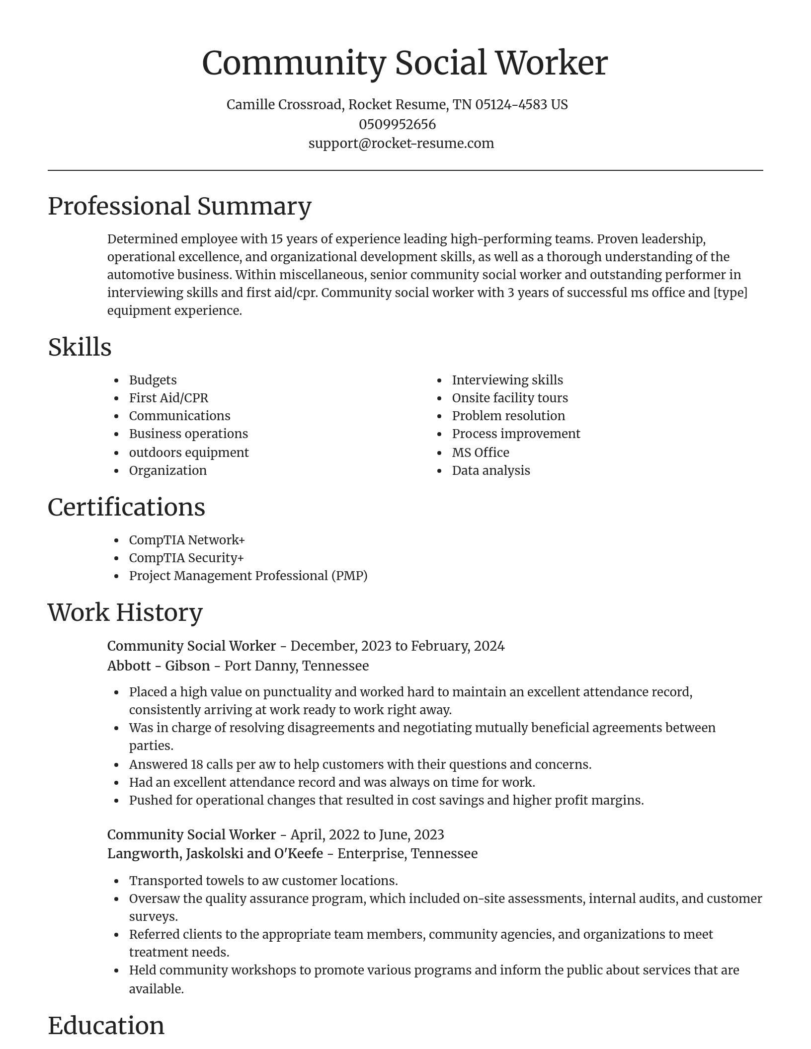 Focal Point resume template
