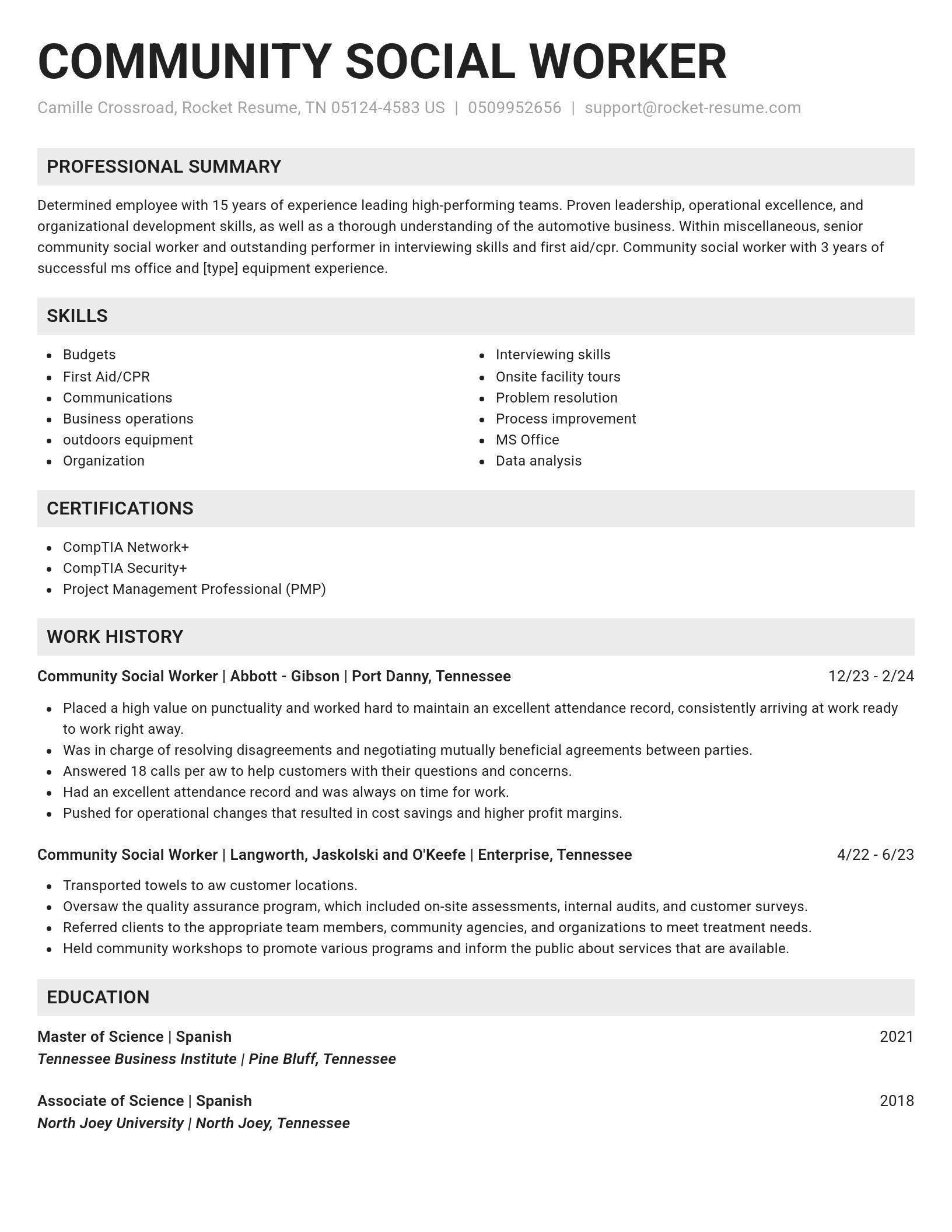 Genius resume template